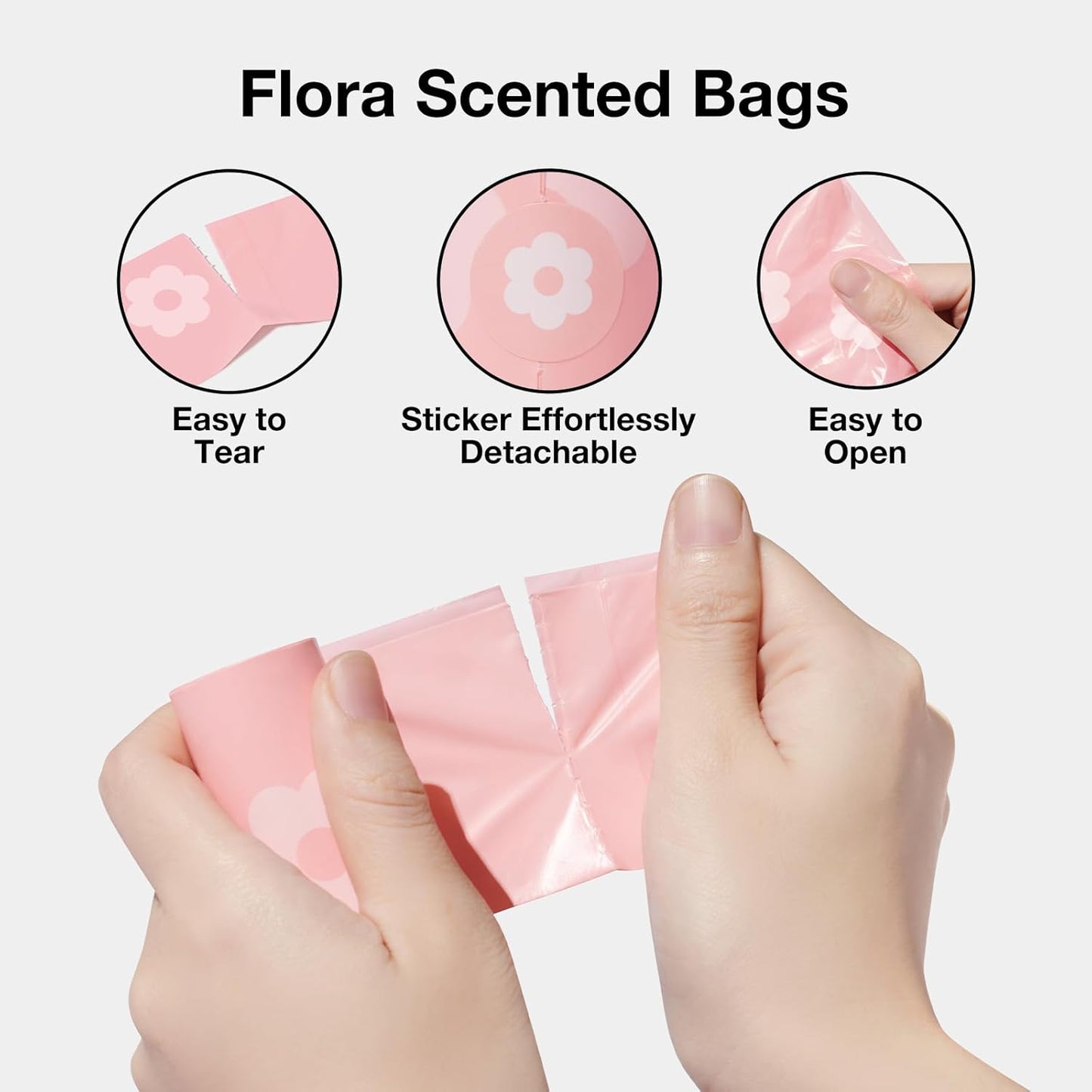 Dog Poop Bags Lavender Scented Pet Waste Bags Leak Proof & Extra Thick Waste Bags for Dog Walking and Cat Litter 300 Counts 20 Refill Rolls 9 * 13 Inches