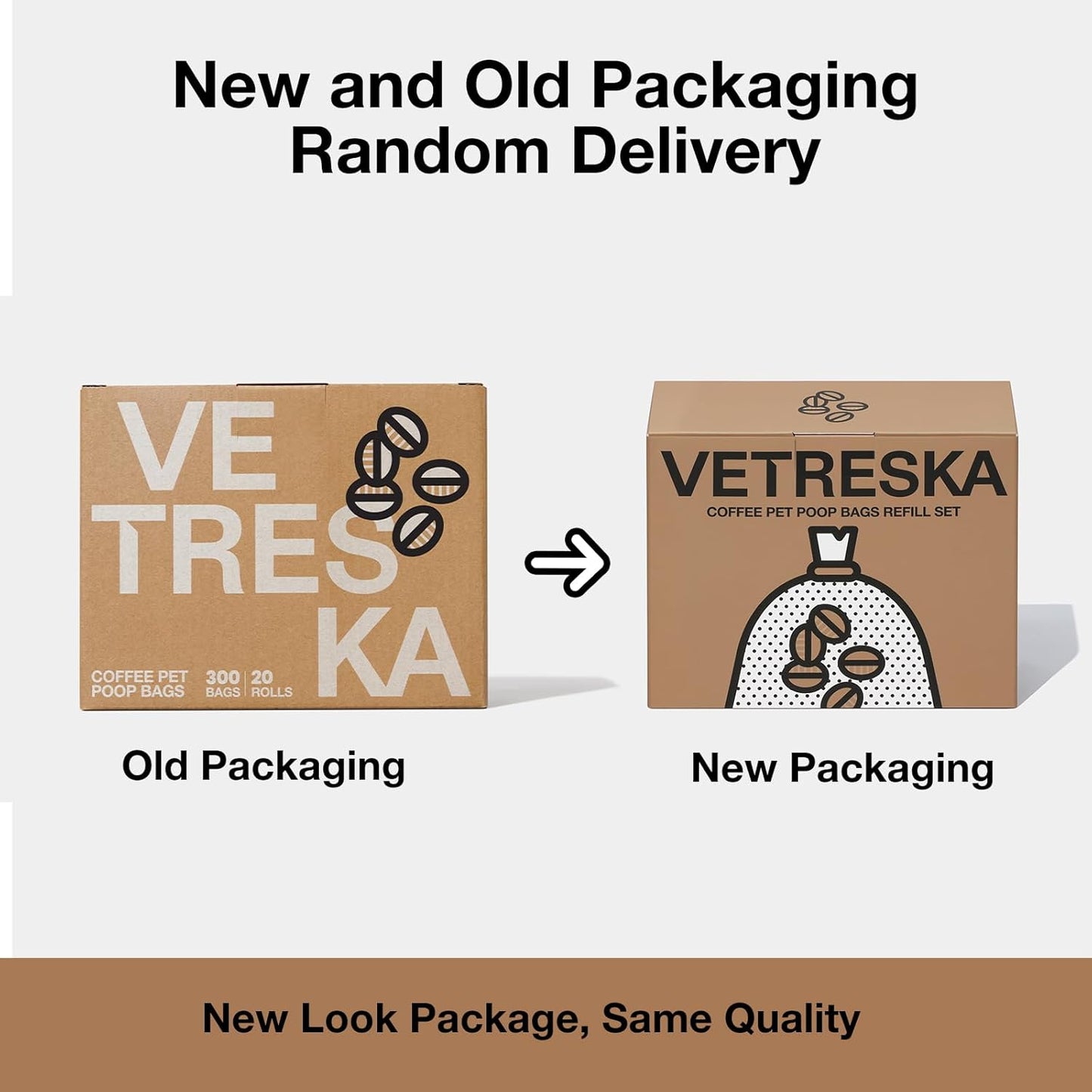 Dog Poop Bags, Coffee Scented Waste Bags, Leak Proof, Extra Thick and Large Dog Pet Bags for Dogs and Cats - 300 Count (20 Refill Rolls)