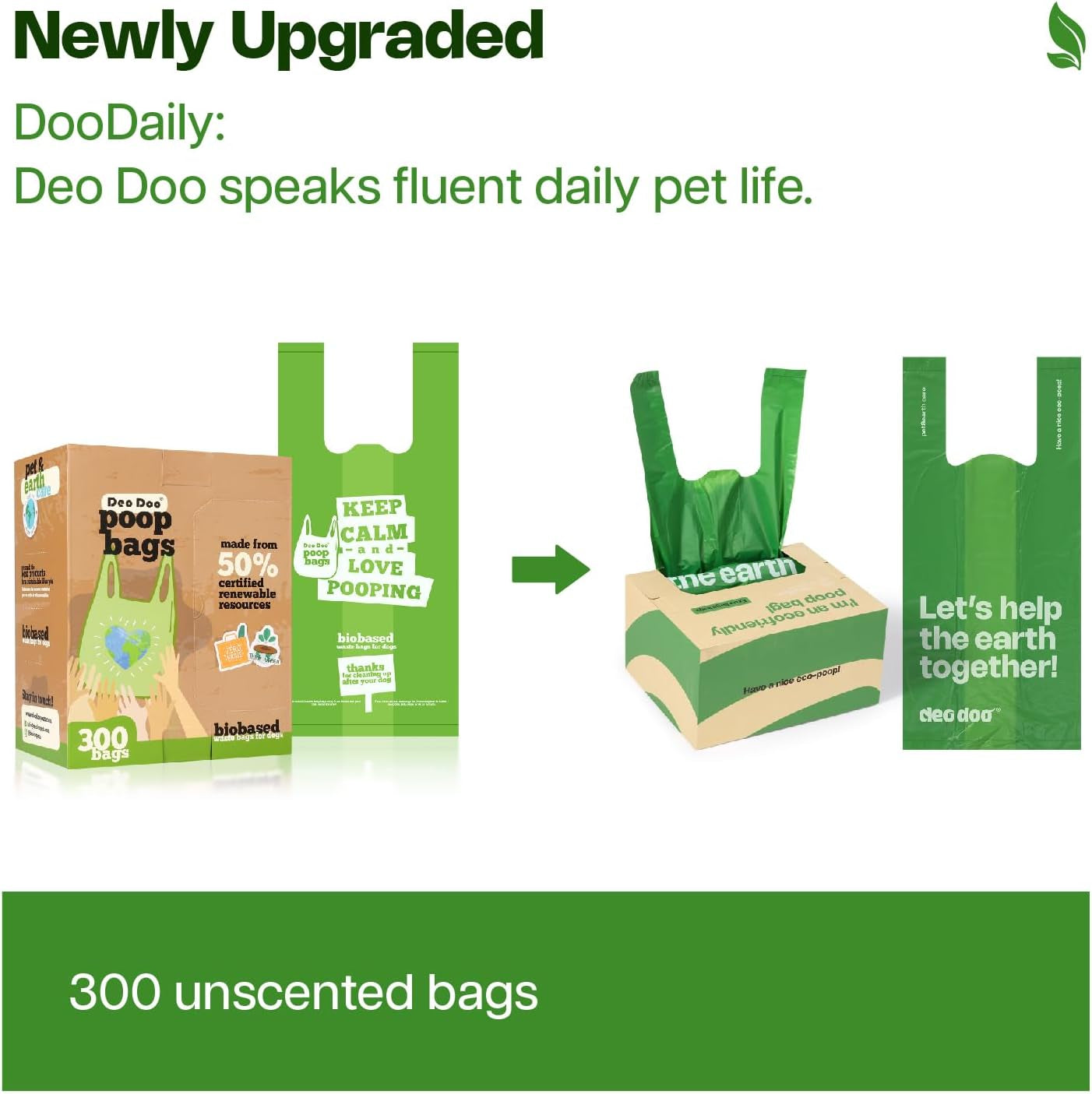 Dog Poop Bags with Handles 300 Counts Big Sizes Leak Proof and Extra Thick Waste Bags Refill Rolls for Walking Small Medium Large Dogs Cats Litter Unscented