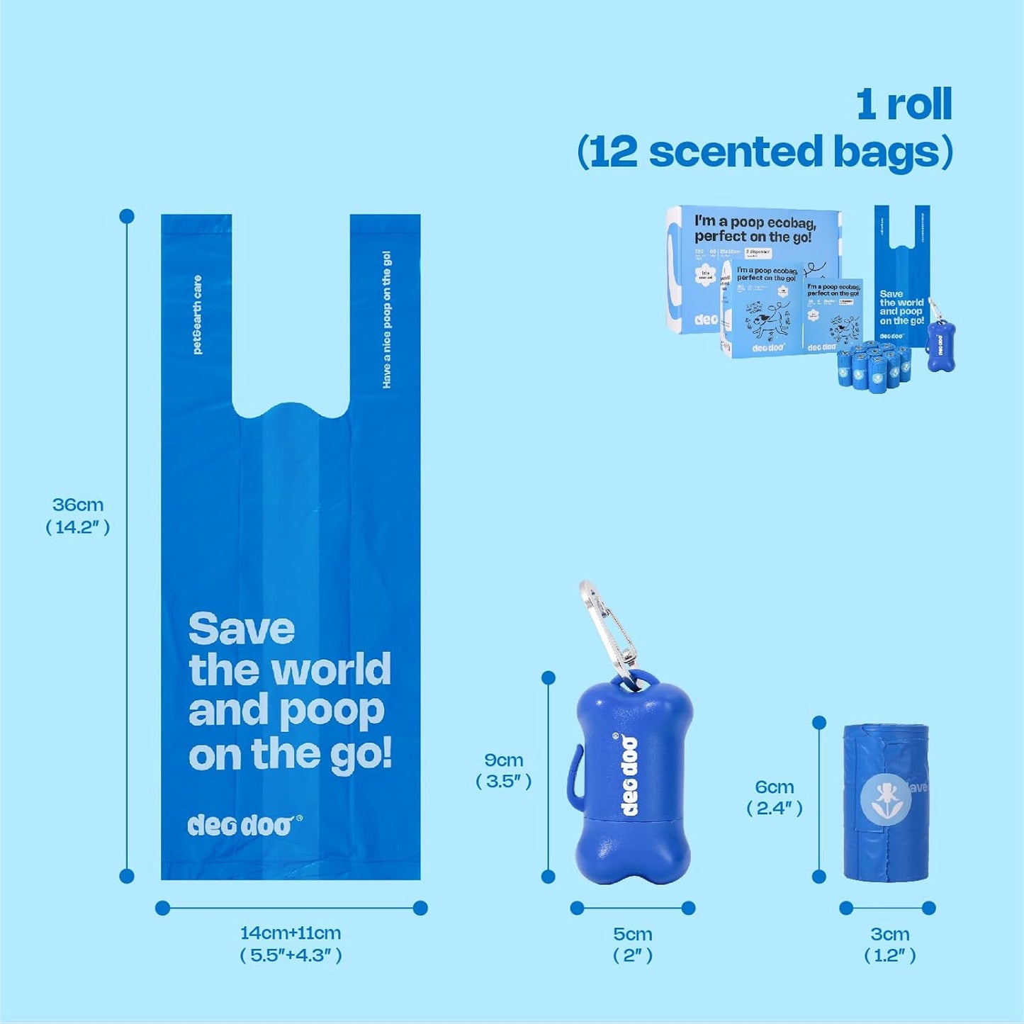 Dog Poop Bags with Handles 9 Rolls 108 Counts Big Sizes Leak Proof and Extra Thick Waste Bags Refill Rolls for Walking Small Medium Large Dogs Cats Litter with Holder Iris Scented