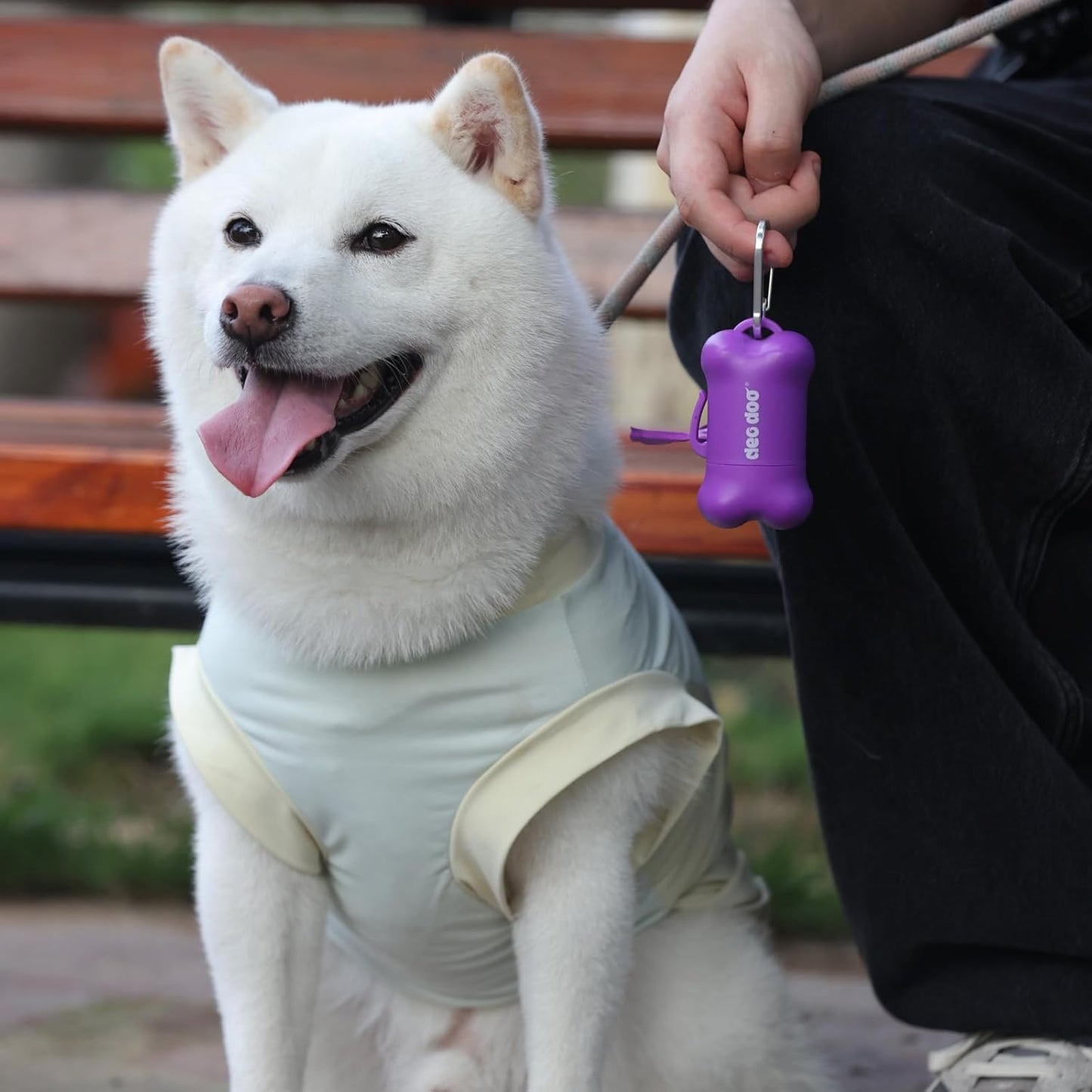 Dog Poop Bags with Handles 9 Rolls 108 Counts Big Sizes Leak Proof and Extra Thick Waste Bags Refill Rolls for Walking Small Medium Large Dogs Cats Litter with Holder Lavender Scented
