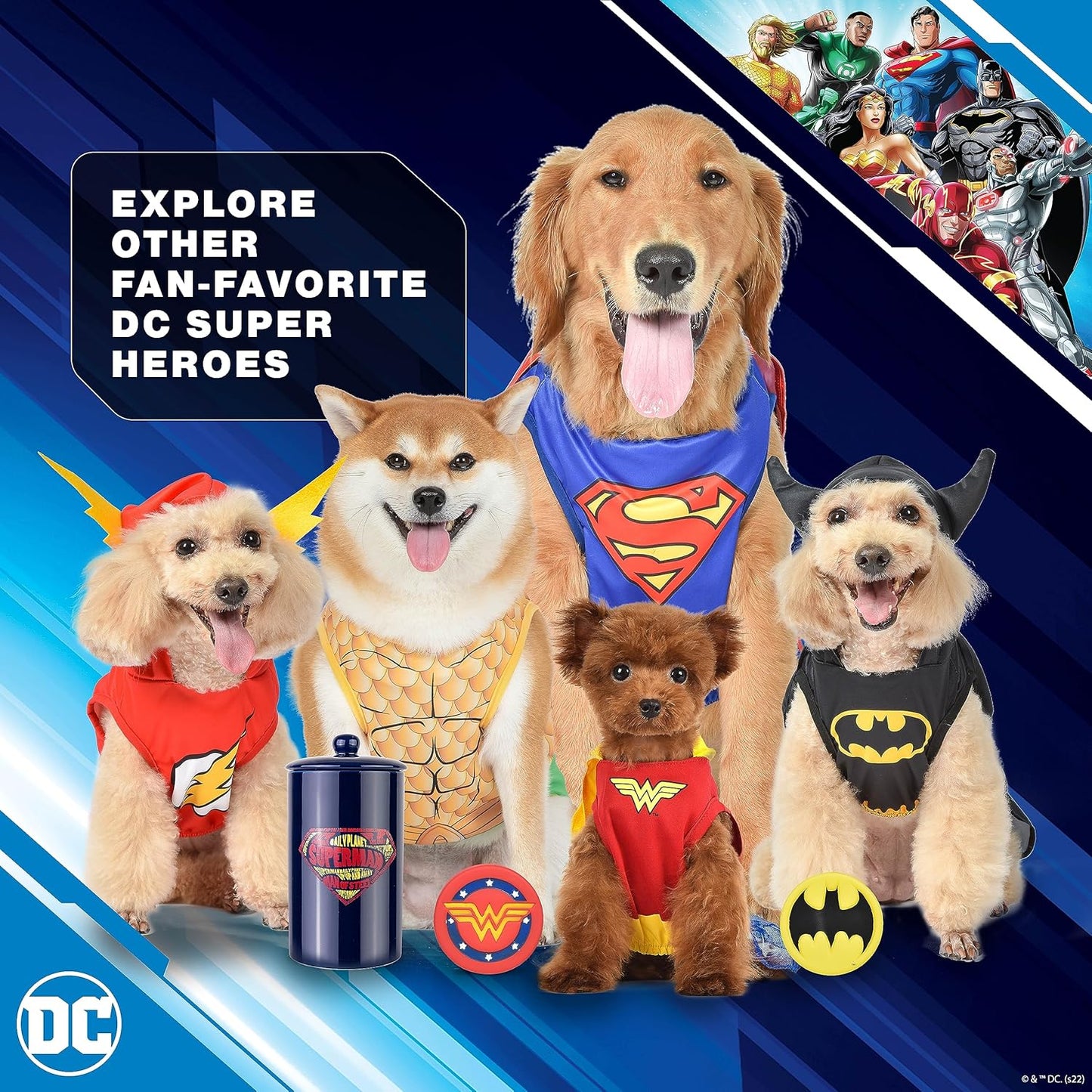 Batman Dog Costume, Size Small | Best  Batman Halloween Costume for Small Dogs | Funny Dog Costumes | Official Batman Costume for Pets Halloween