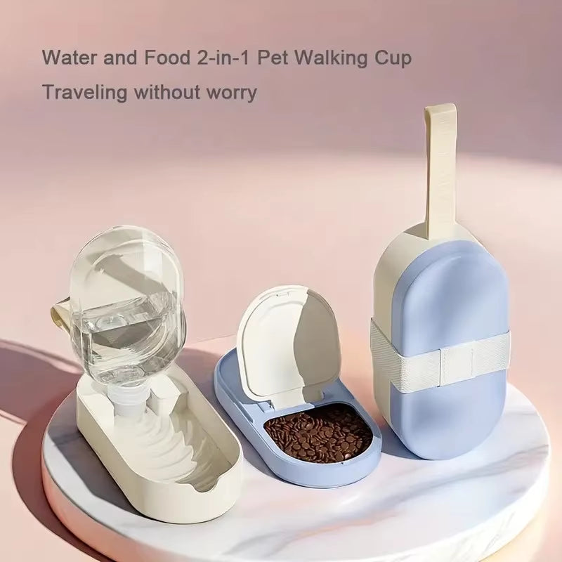 Bpa-Free Leakproof Collapsible Pet Water & Food Bottle for Dogs & Cats, Portable Travel Design for Hiking, Camping, Walking & Ou