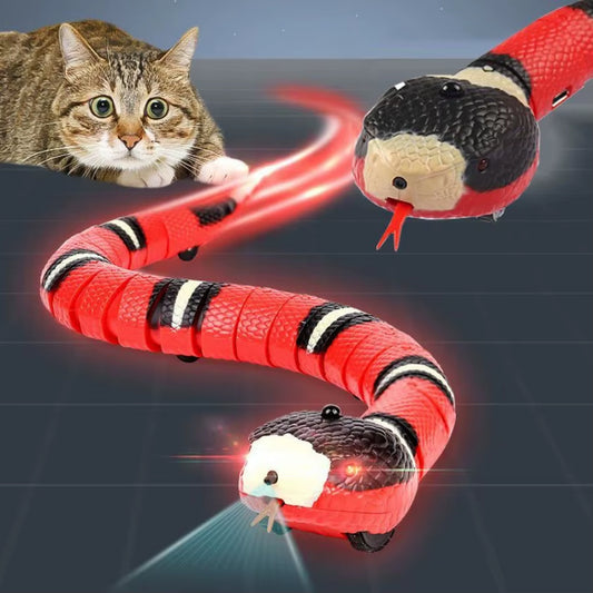 Smart Sensing Interactive Cat Toys for Indoor Cats; Automatic Obstacle Avoidance; Automatic Electronic Snake Cat Teaser Toys