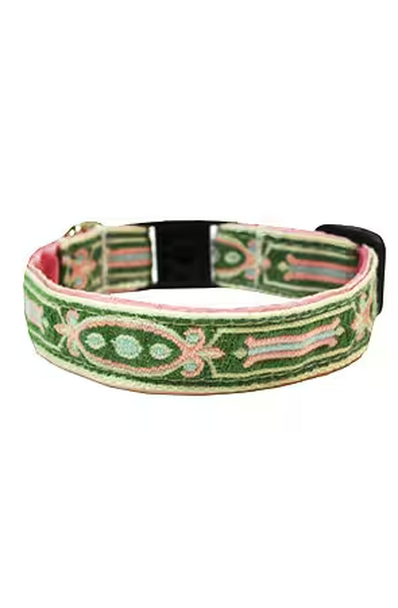 Pistachio Pink 5/8" Adjustable Handmade Cat Collar