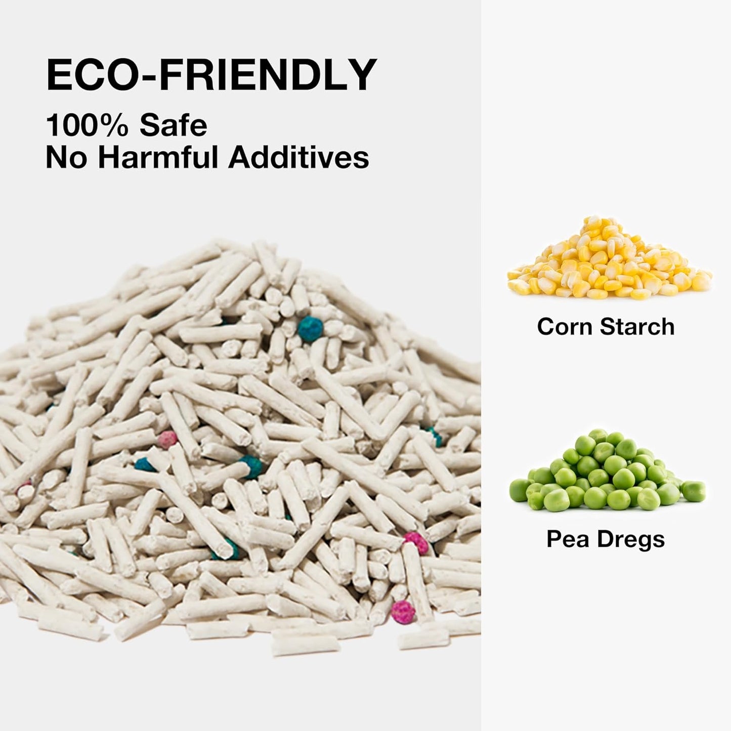 Tofu Cat Litter,Kitty Litter Flushable Strong Clumping Cat Litter Pellets Ultra Absorbent,Dust-Free Tofu Litter,Original(5.5Lb×2Bags)