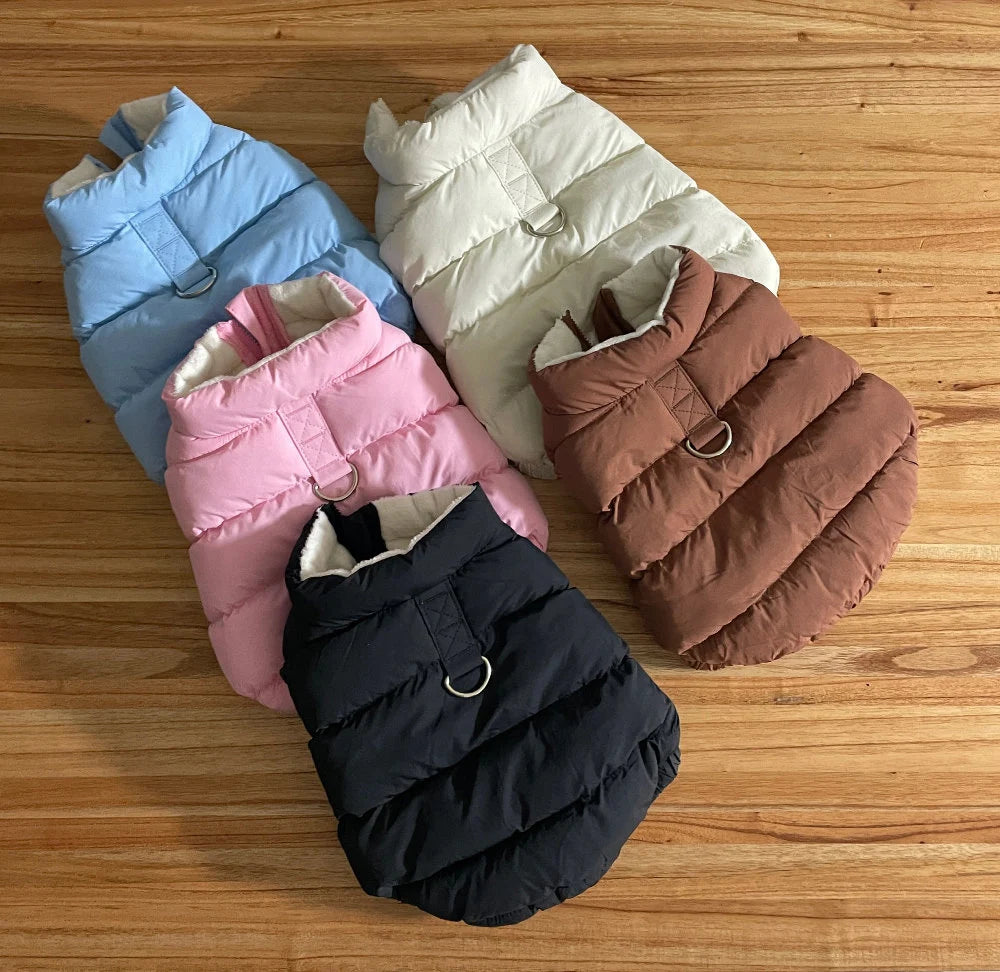 D-Ring Puffer Jacket, S-2XL, Winter Jacket, Small Dog Clothes, Dog Jacket, Dog Fashion, Dog Apparel, Pet Clothing