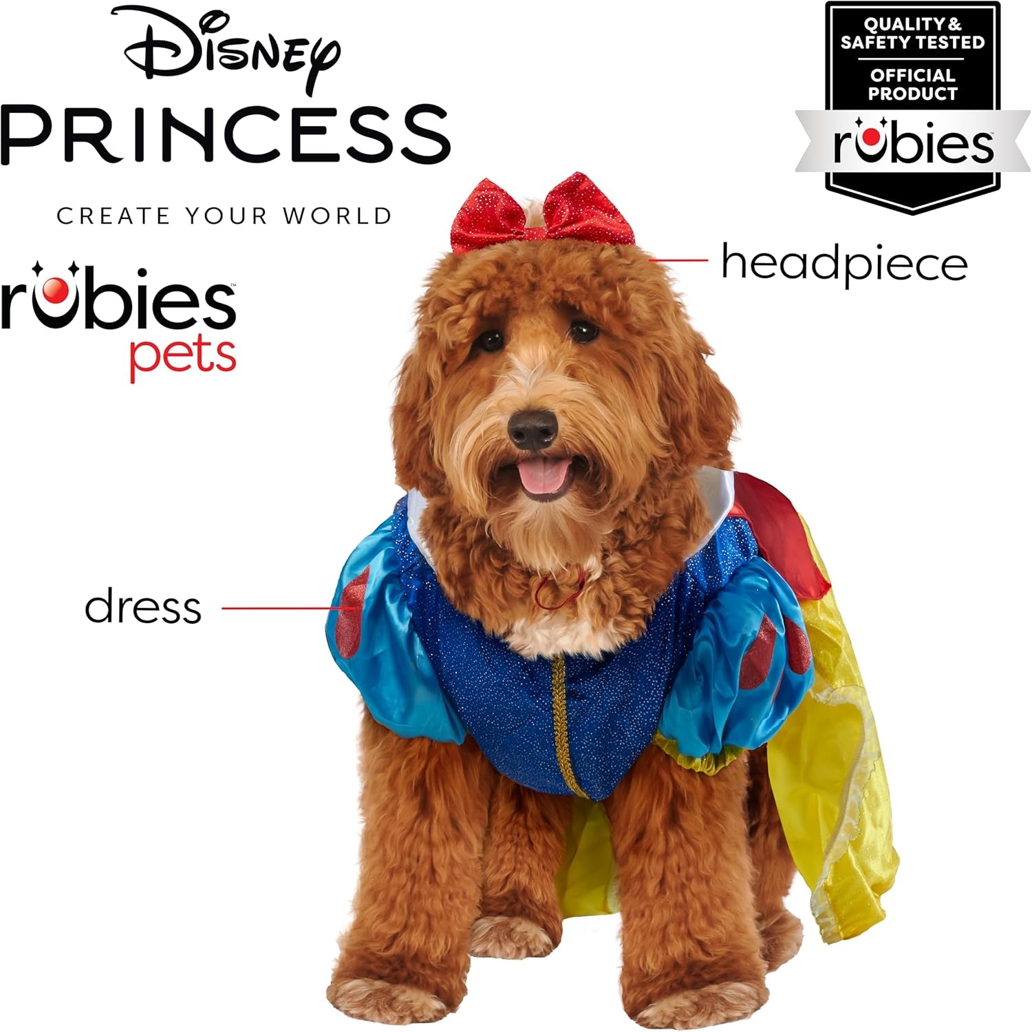 Disney Princesses: Snow White Pet Costume for for Dogs or Cats by , Small
