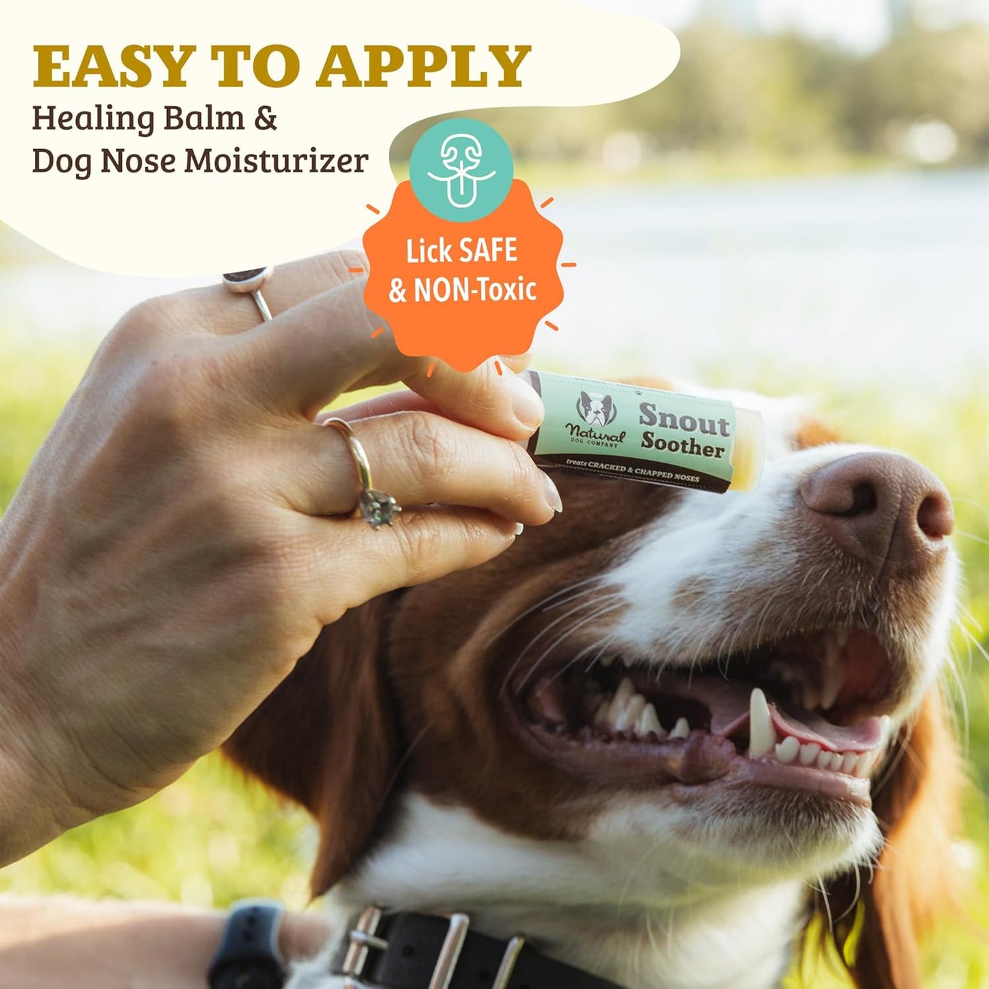 Snout Soother, Dog Nose Balm, Wax & Cream for Dry, Cracked Noses, Heals & Moisturizes with Shea Butter & Coconut Oil, Lick-Safe Nose Butter, Made in USA, 2 Oz. Stick