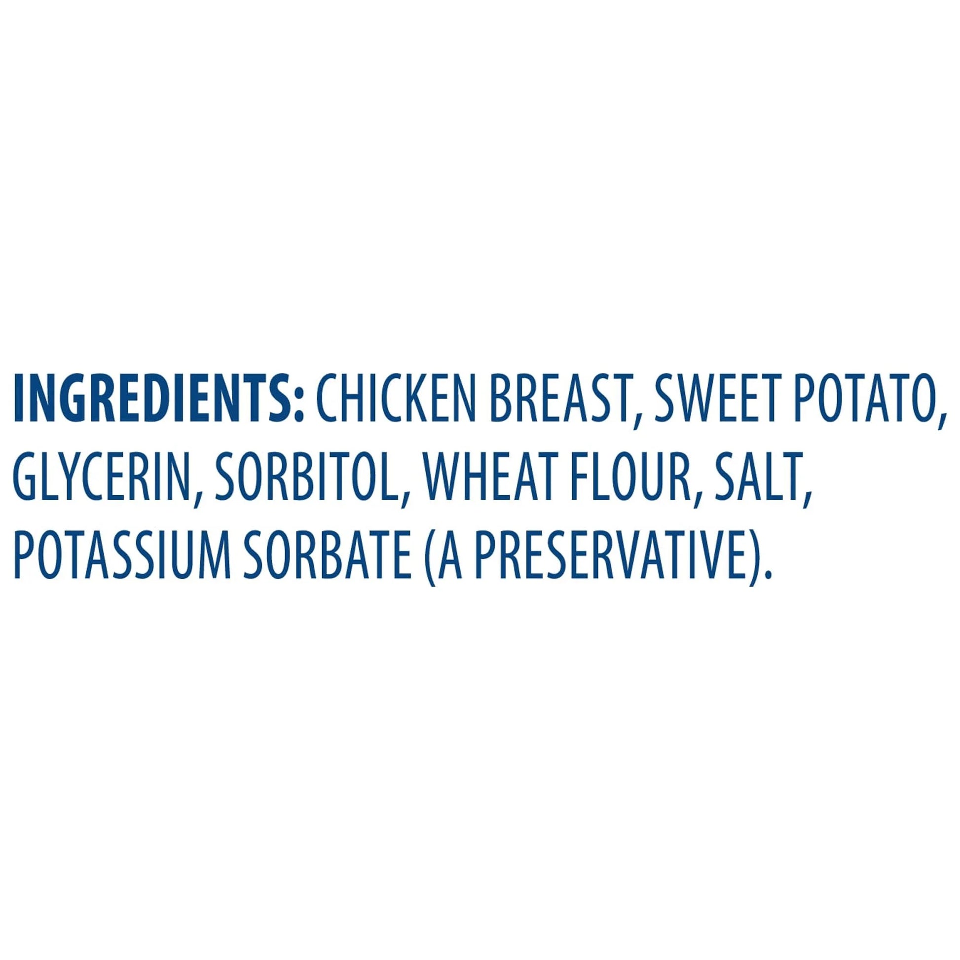 (4 Pack)  Chicken and Sweet Potato Dual Flavor Treat Sticks for Dogs, 16 Oz Bag