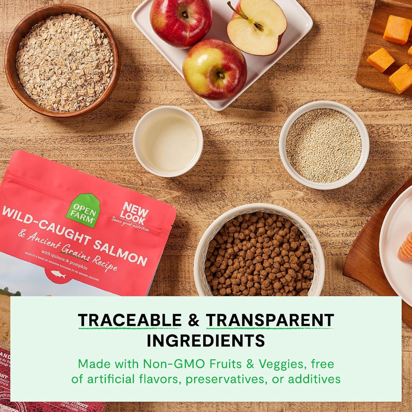 , Ancient Grains Dry Dog Food, Protein-Rich & Nutrient Dense, 90% Animal Protein Mixed with Non-Gmo Fruits, Veggies and Superfoods, Farmer'S Table Pork Recipe, 22Lb Bag