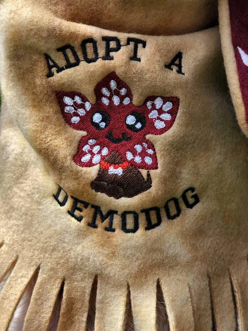Demodog Demogorgon Stranger Things Inspired Embroidered Dog Costume Scarf or Snood