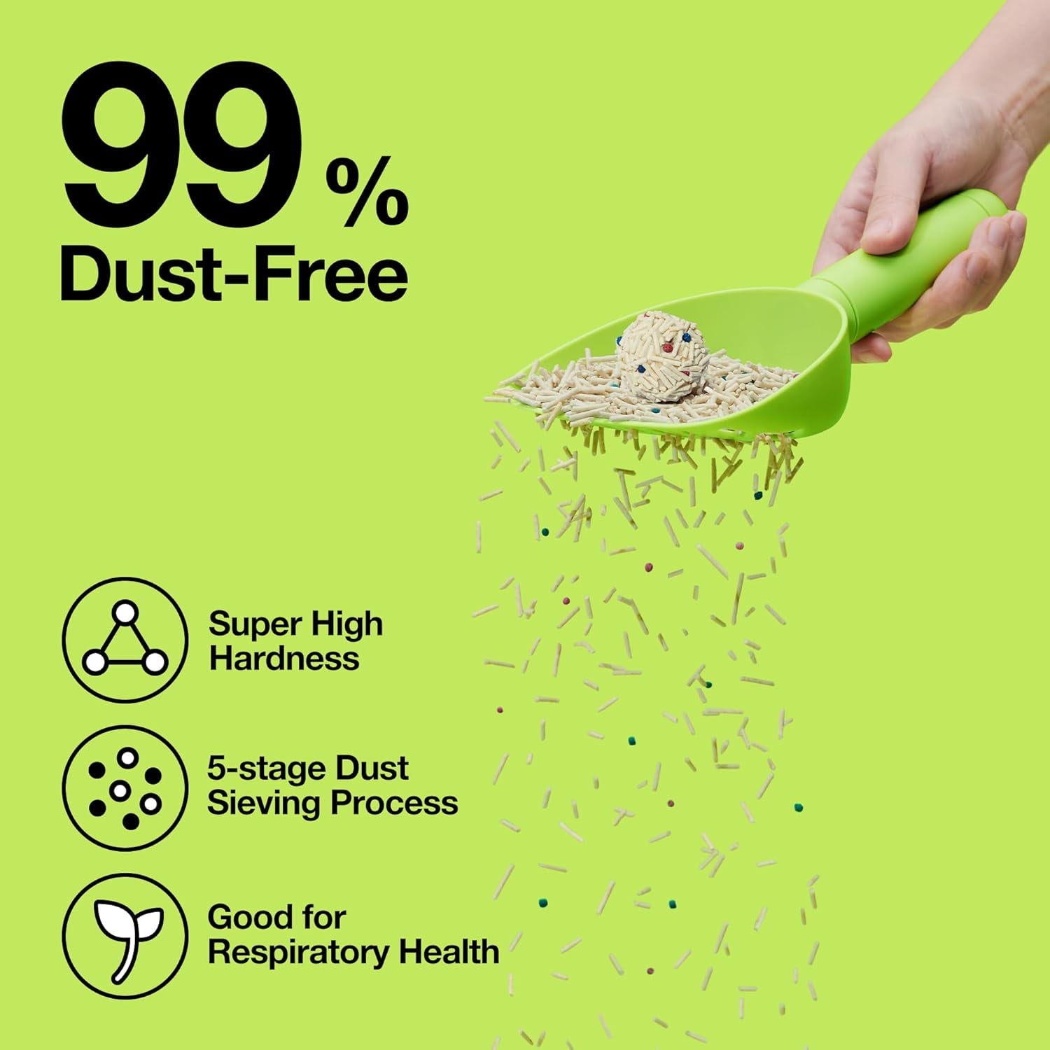 Tofu Cat Litter, Natural Kitty Litter Strong Clumping Flushable Pellets, Ultra Water Absorbent Deodorant Tofu Litter, Dust-Free Low Tracking Cat Litter, Cactus(5.5Lb×2Bags)
