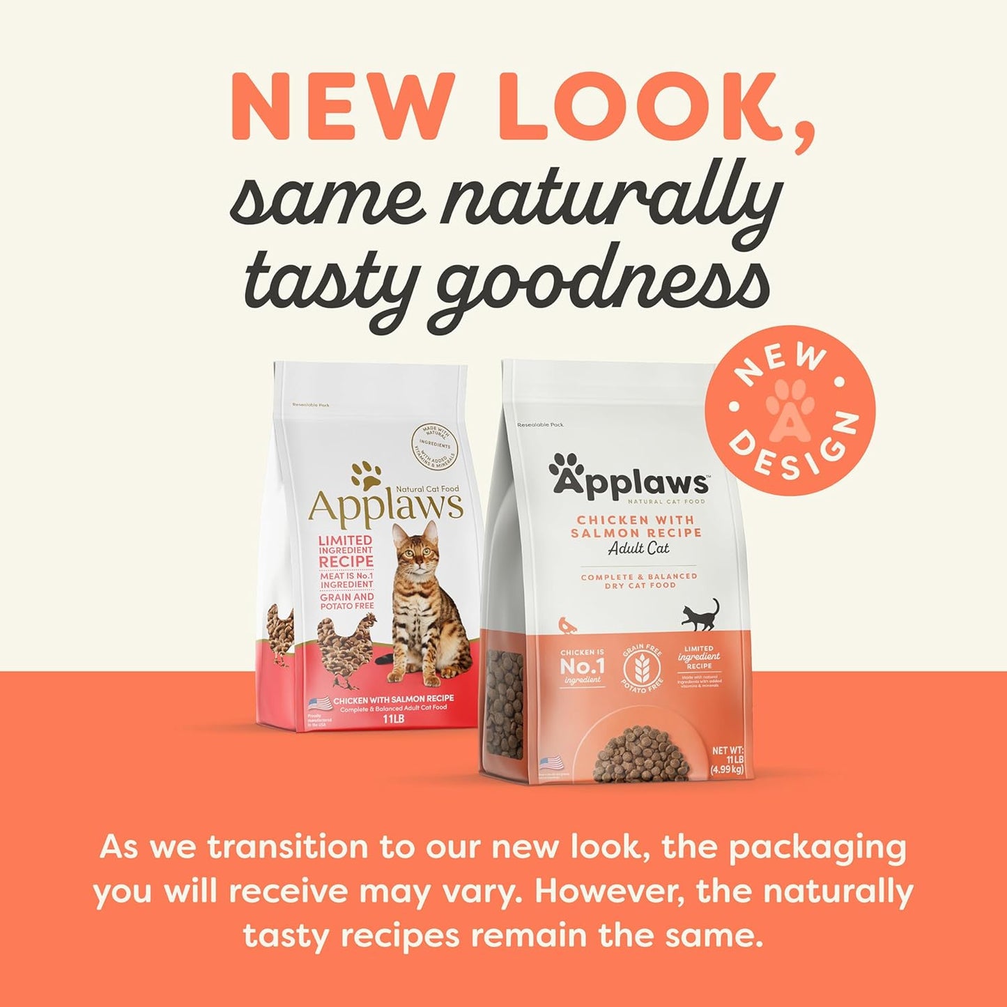 Complete Dry Cat Food, Grain-Free, Limited Ingredient with Added Vitamins & Minerals, Protein, Supports Digestion, Chicken & Salmon (11 Pound Bag)