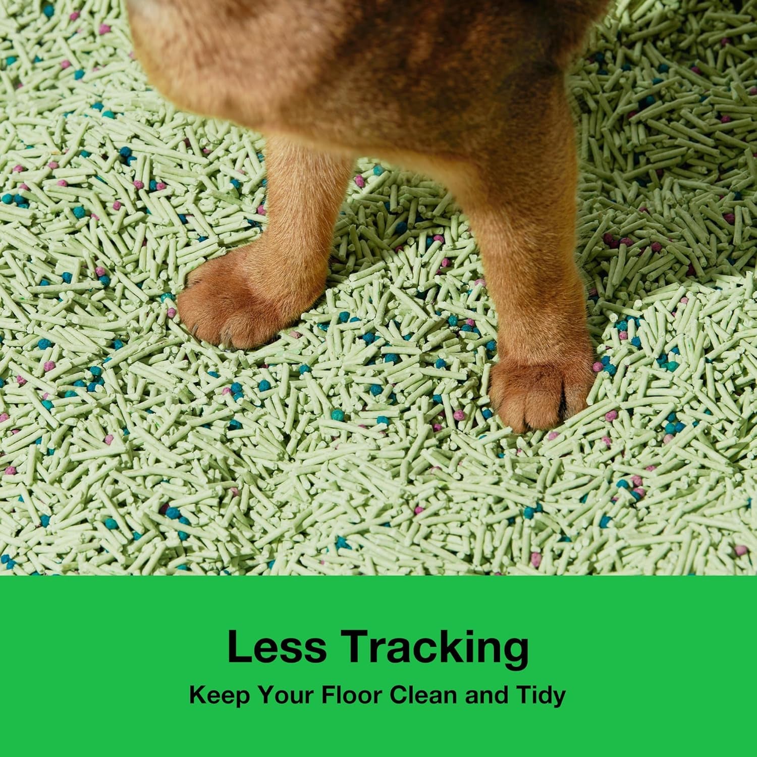 Tofu Cat Litter,Natural Kitty Litter Strong Clumping Flushable Cat Litter Pellets Ultra Absorbent,Odor Control,Dust-Free,Low Tracking Eco-Friendly Tofu Litter,Greentea(5.5Lb×2Bags)