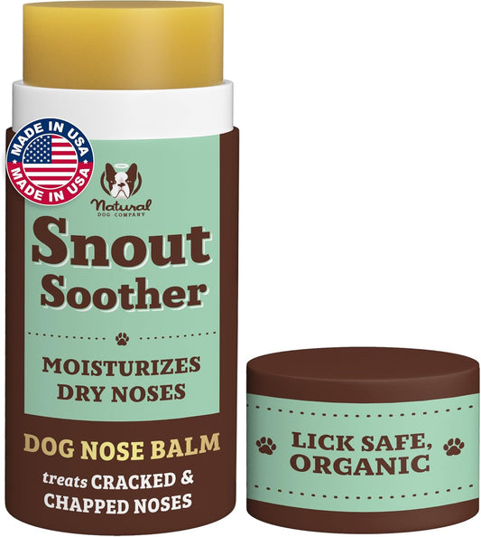 Snout Soother, Dog Nose Balm, Wax & Cream for Dry, Cracked Noses, Heals & Moisturizes with Shea Butter & Coconut Oil, Lick-Safe Nose Butter, Made in USA, 2 Oz. Stick