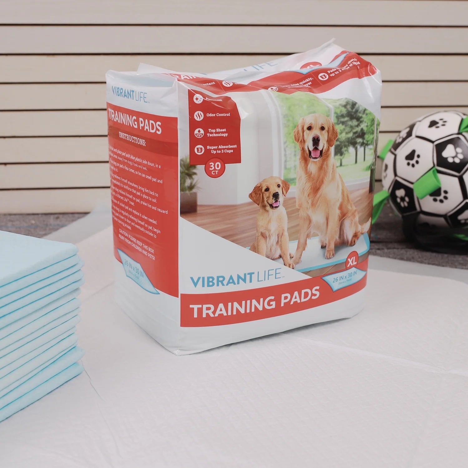 Training Pads – Super Absorbent, Leak Proof, & Fast Dry Dog and Puppy Pee Pads – XL 26 in X 30 In, 30 Count
