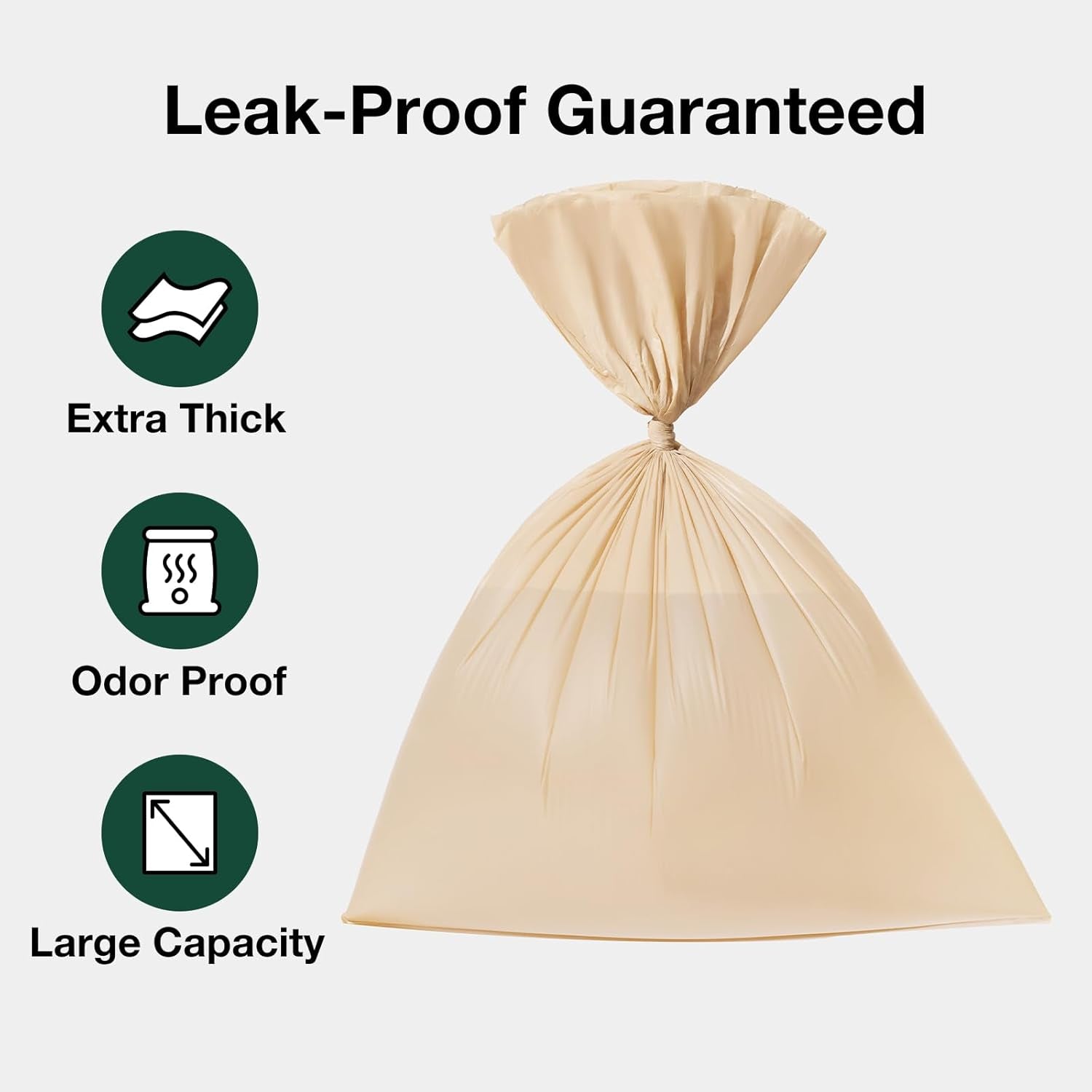 Dog Poop Bag with Dispenser, Leak Proof and Extra Thick Pet Waste Bags for Dog Walking and Cat Litter, Sandalwood & Almond Scented, 105 Count