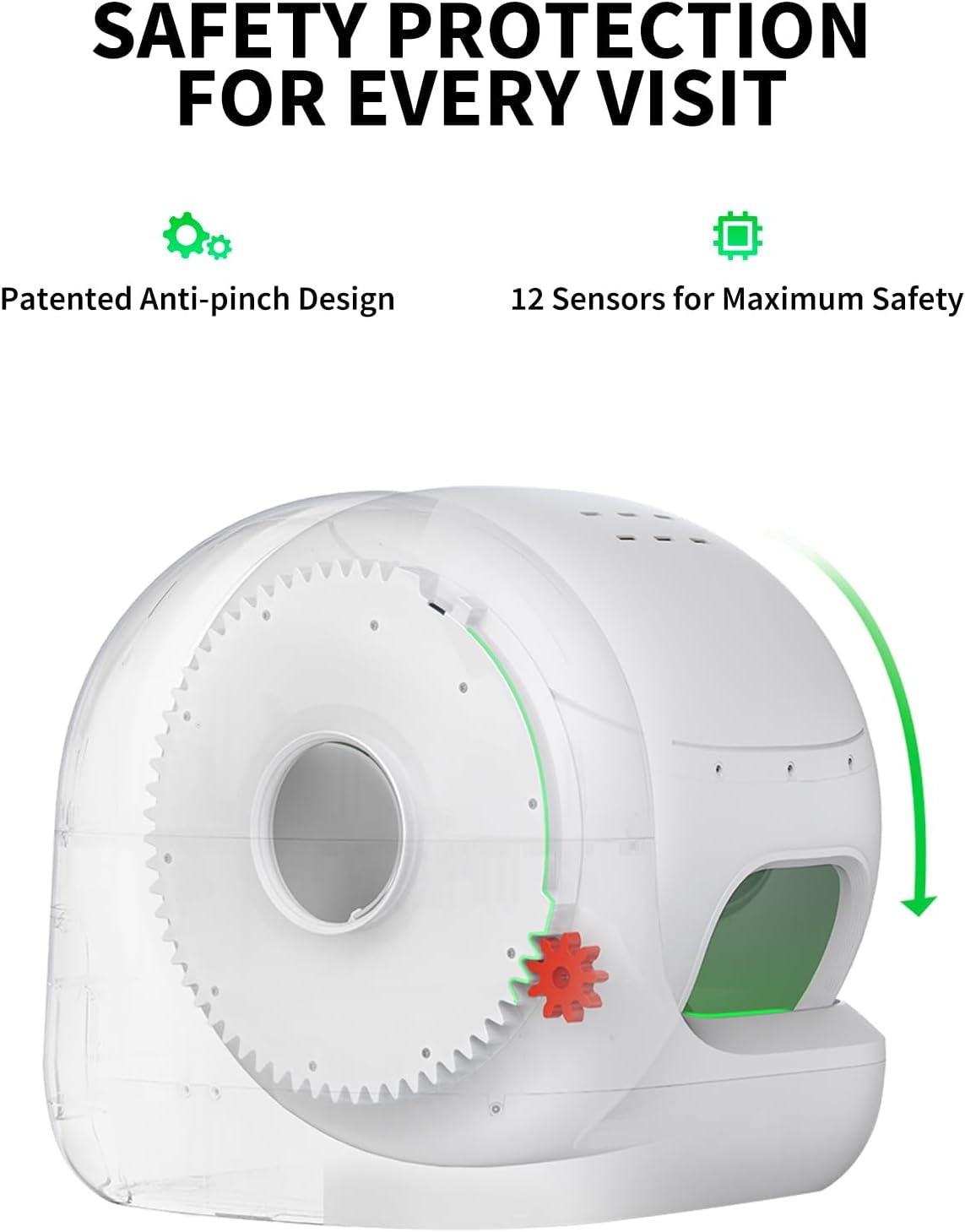 2025 Purobot Max Pro Ai-Camera Self Cleaning Cat Litter Box, 210° Wide Angle Lens Night Vision Cat Facial Recognition Automatic Litter Box with 5G Wifi App Control Odor-Free
