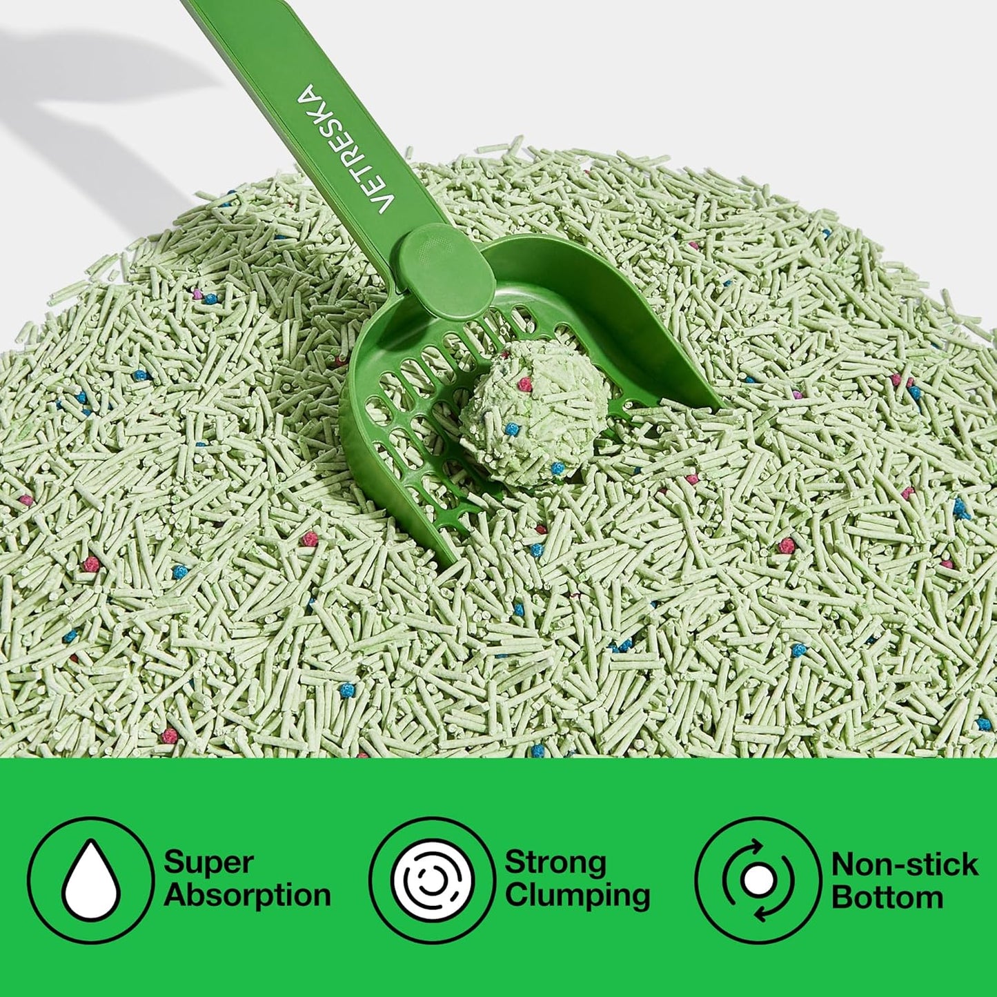 Tofu Cat Litter, Natural Kitty Litter Strong Clumping Flushable Cat Litter Pellets Ultra Absorbent, Odor Control, Dust-Free, Low Tracking Eco-Friendly Tofu Litter, Greentea(5.5Lb×4Bags)
