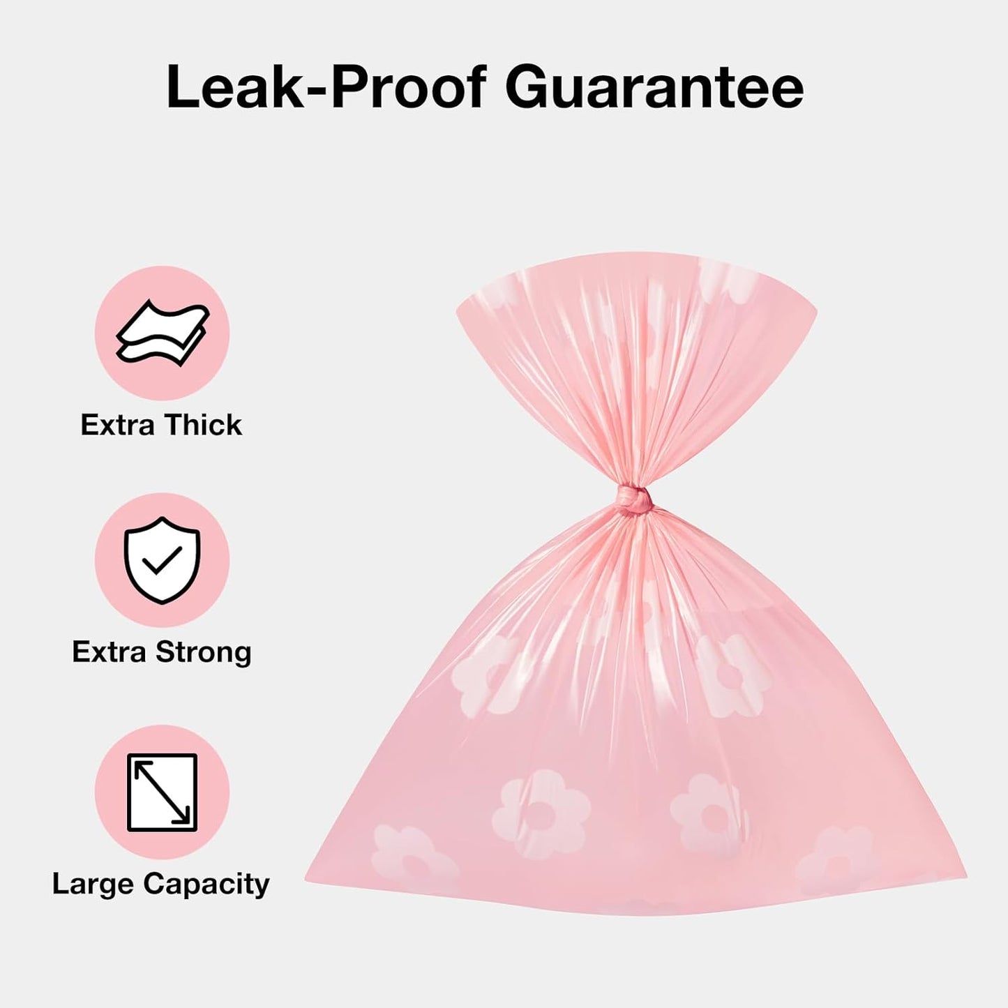 Dog Poop Bags Lavender Scented Pet Waste Bags Leak Proof & Extra Thick Waste Bags for Dog Walking and Cat Litter 300 Counts 20 Refill Rolls 9 * 13 Inches