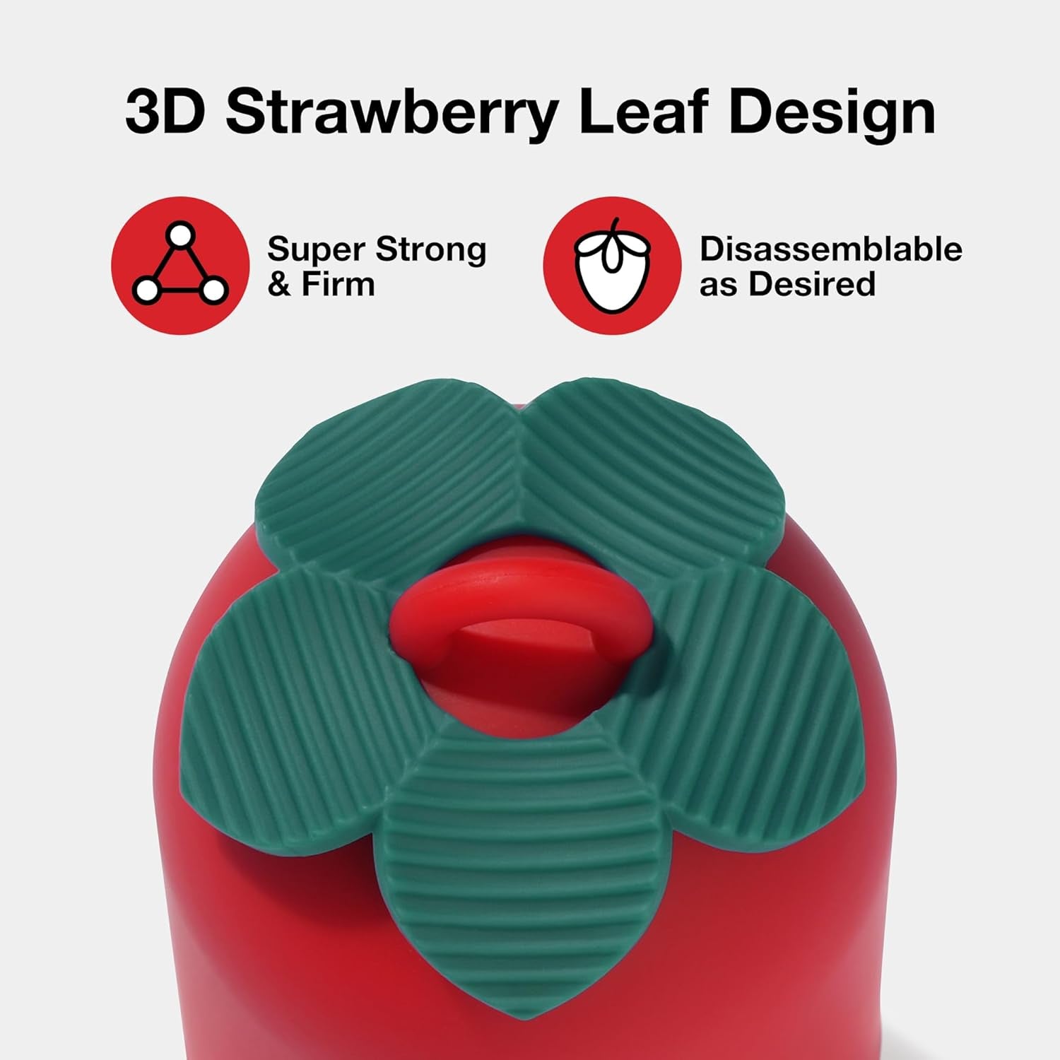 Dog Poop Bag Dispenser with Strawberry Scented Bags, Leak Proof, Extra Thick and Large Pet Waste Bags,1 Count Bag Holder and 105 Bags (7 Refill Rolls) for Walking Dog and Cats Litter, Red