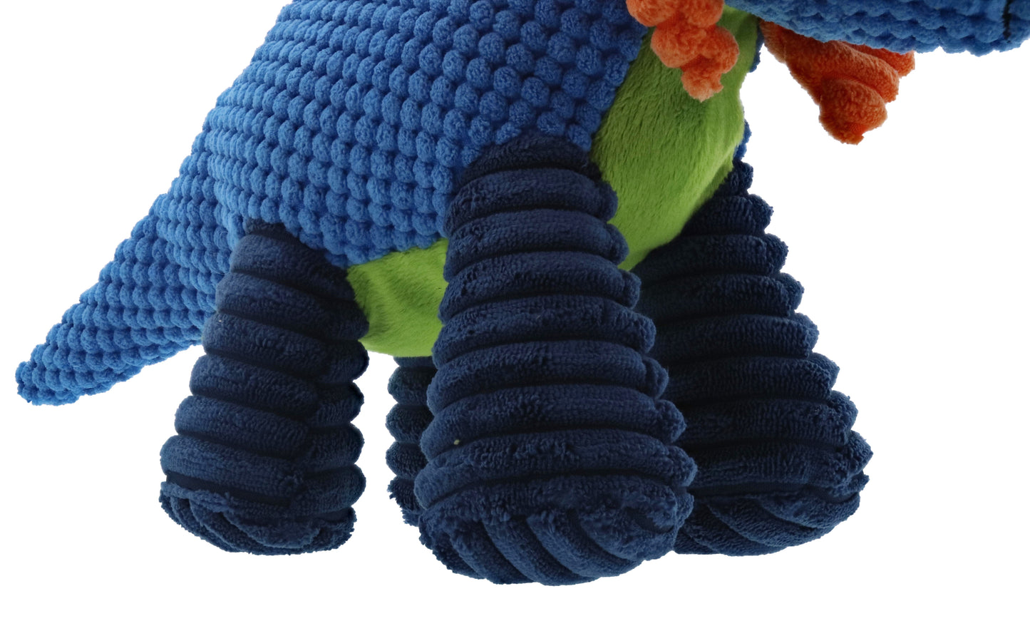 Jurassic Cord Crew Triceratops Dog Toy – Durable Plush Squeaky Chew Toy for Small Dogs, Tug-of-War & Playtime Fun