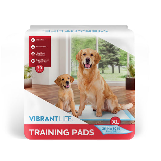 Training Pads – Super Absorbent, Leak Proof, & Fast Dry Dog and Puppy Pee Pads – XL 26 in X 30 In, 30 Count
