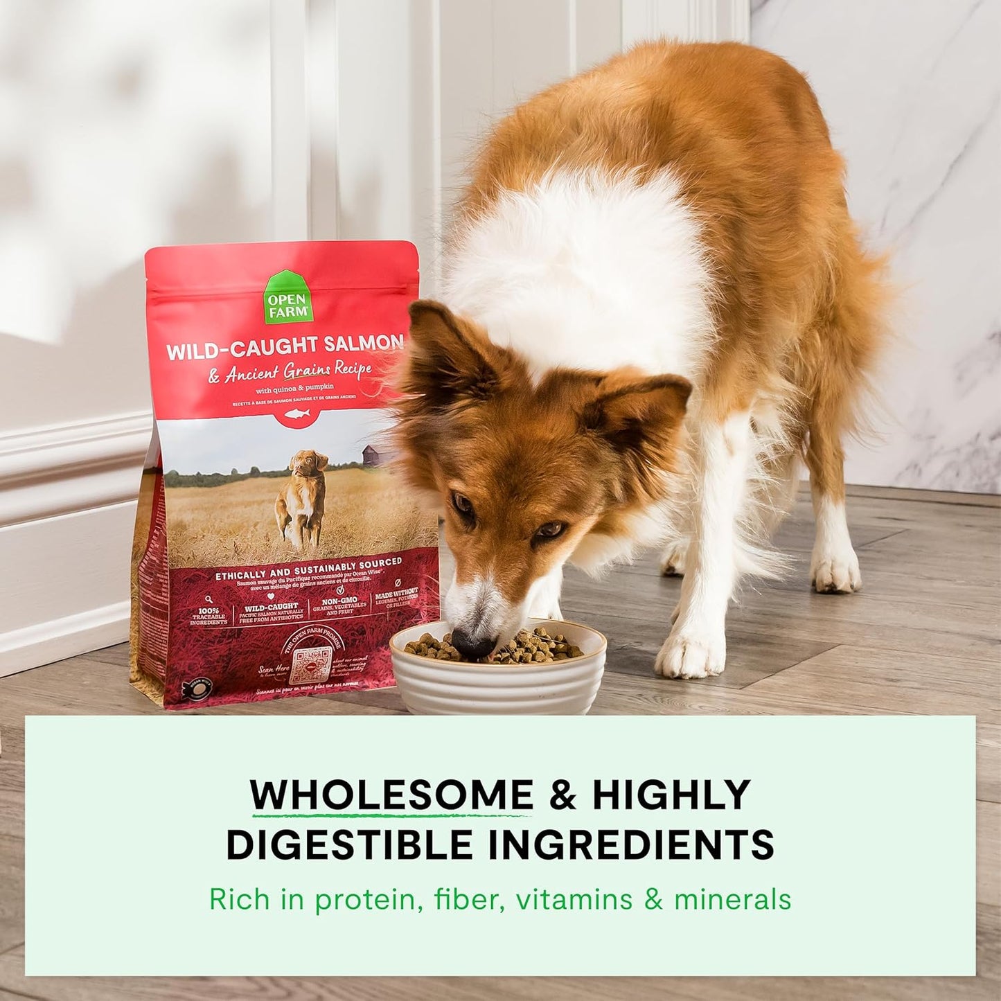 , Ancient Grains Dry Dog Food, Protein-Rich & Nutrient Dense, 90% Animal Protein Mixed with Non-Gmo Fruits, Veggies and Superfoods, Farmer'S Table Pork Recipe, 22Lb Bag