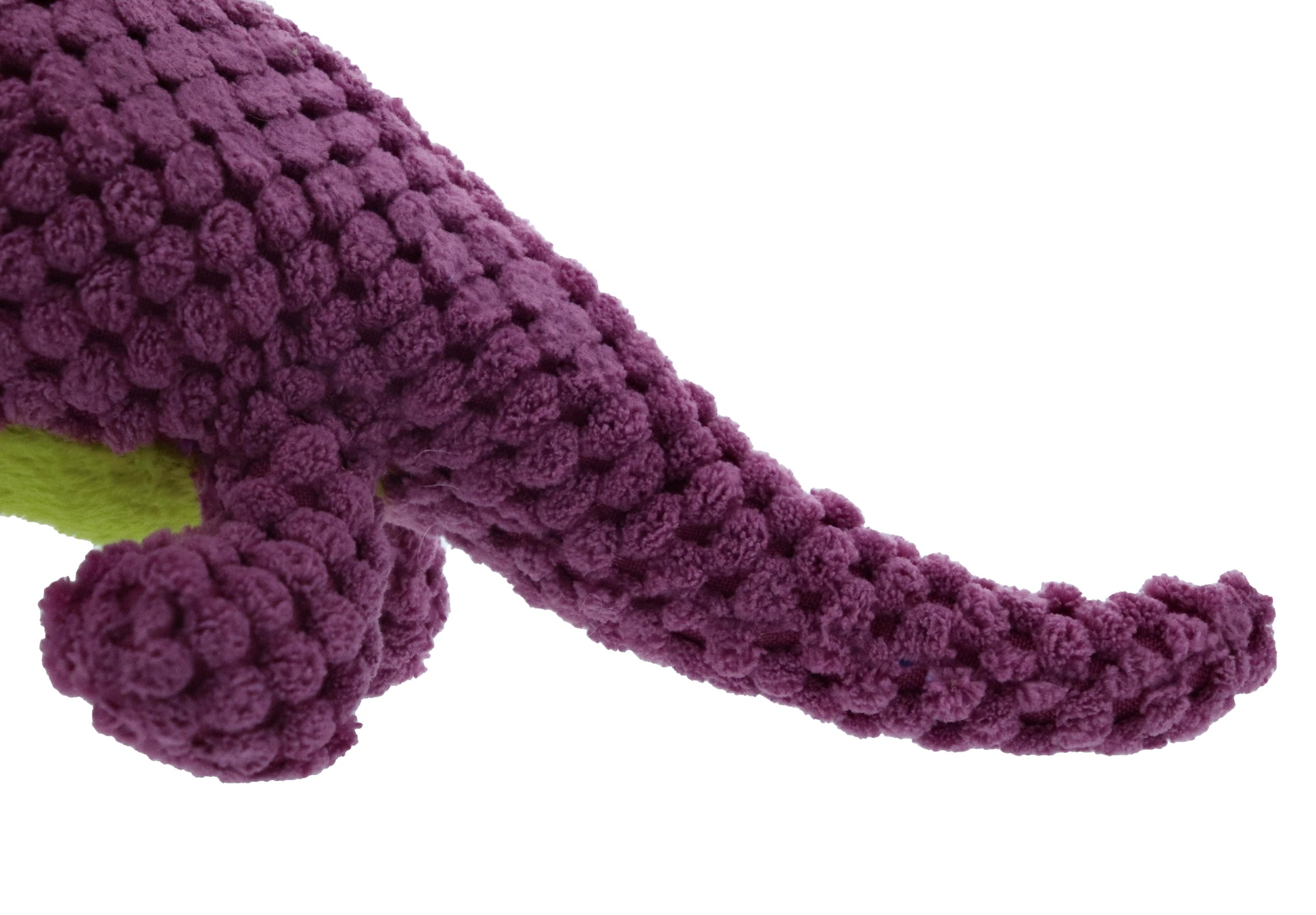 Jurassic Cord Crew Brachiosaurus Dog Toy – Durable Squeaky Plush for Small Dogs, Purple Dinosaur Chew & Tug Toy