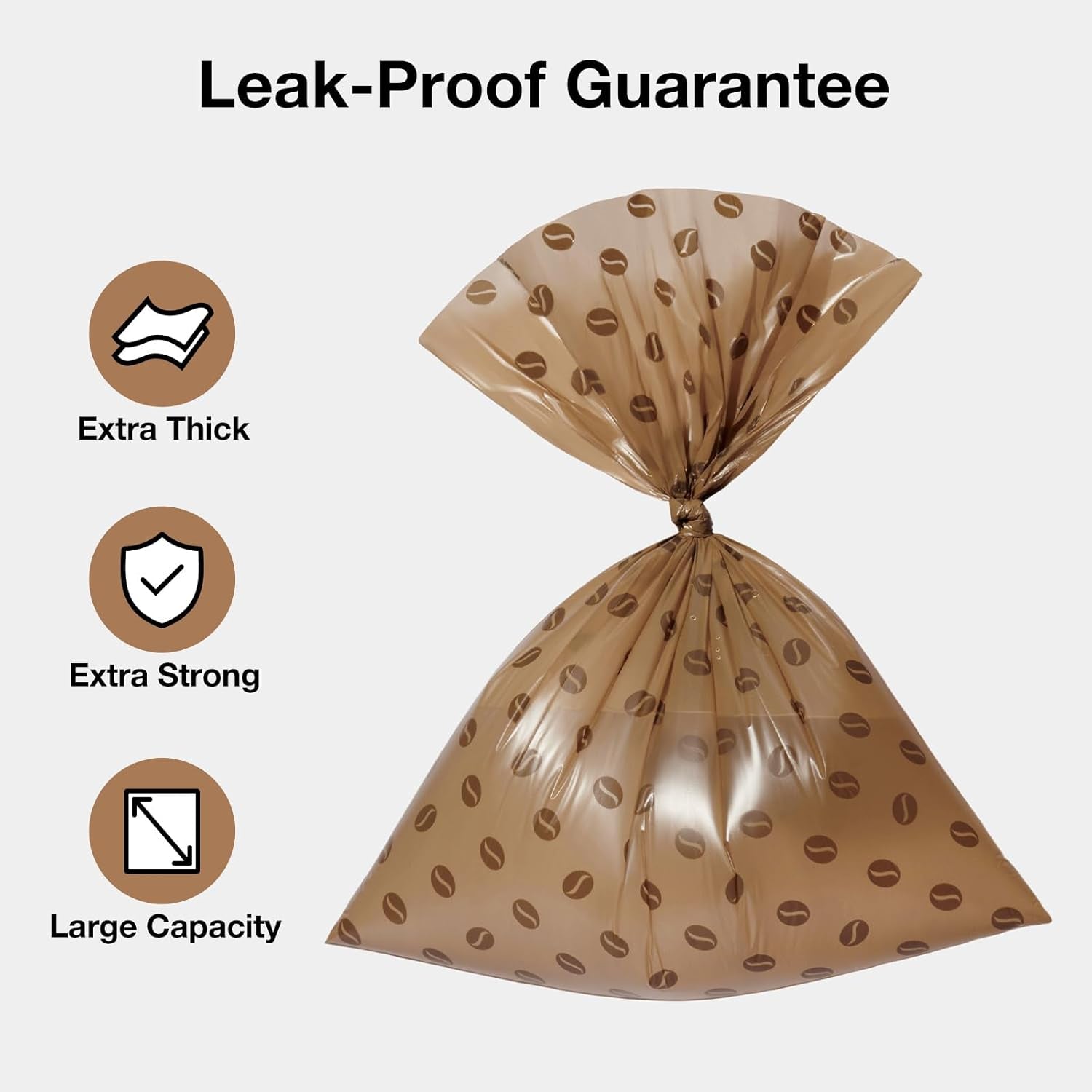 Dog Poop Bags, Coffee Scented Waste Bags, Leak Proof, Extra Thick and Large Dog Pet Bags for Dogs and Cats - 300 Count (20 Refill Rolls)