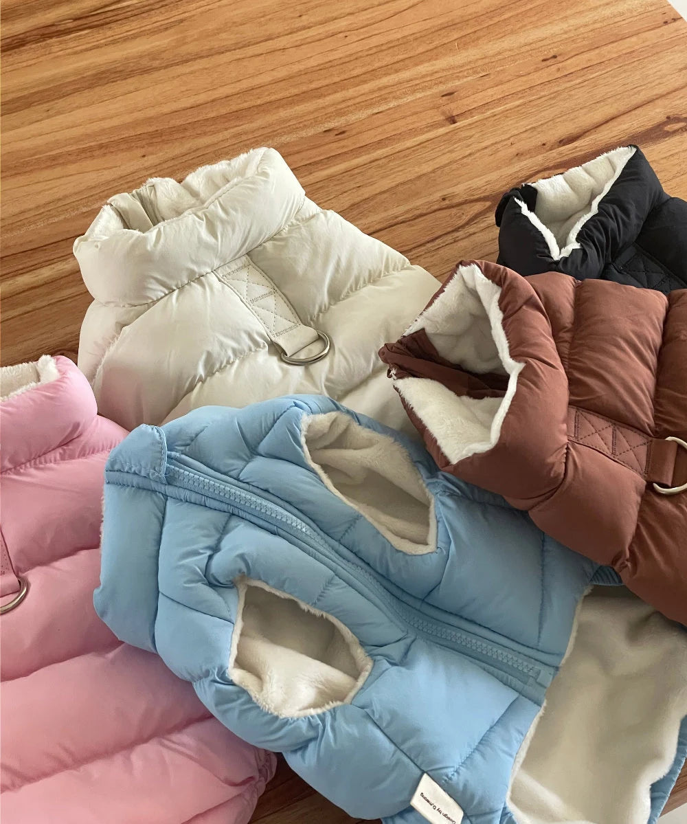 D-Ring Puffer Jacket, S-2XL, Winter Jacket, Small Dog Clothes, Dog Jacket, Dog Fashion, Dog Apparel, Pet Clothing
