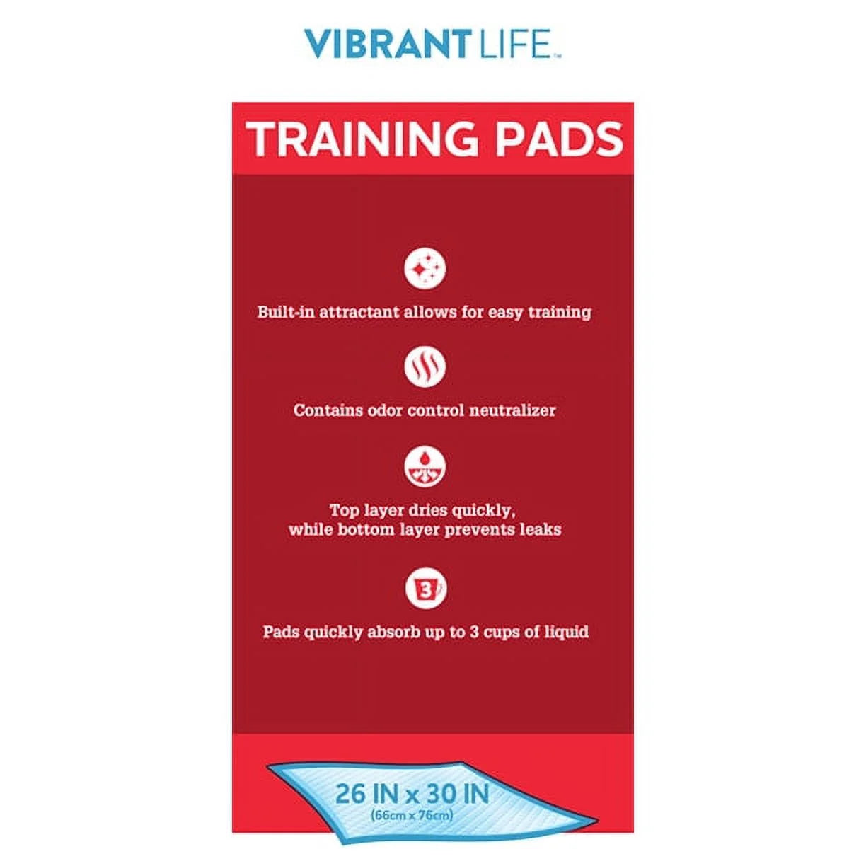 Training Pads – Super Absorbent, Leak Proof, & Fast Dry Dog and Puppy Pee Pads – XL 26 in X 30 In, 30 Count