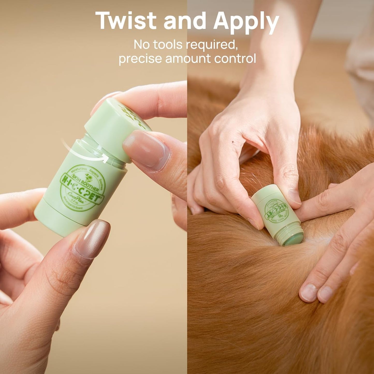 Skin Balm for Dogs & Cats - Soothes Itching and Irritation Skin & Prevents Infection, All-Natural Dog Moisturizer for Dry Itchy Skin, Lick-Safe Allergy & Hot Spot Treatment - 0.21Oz