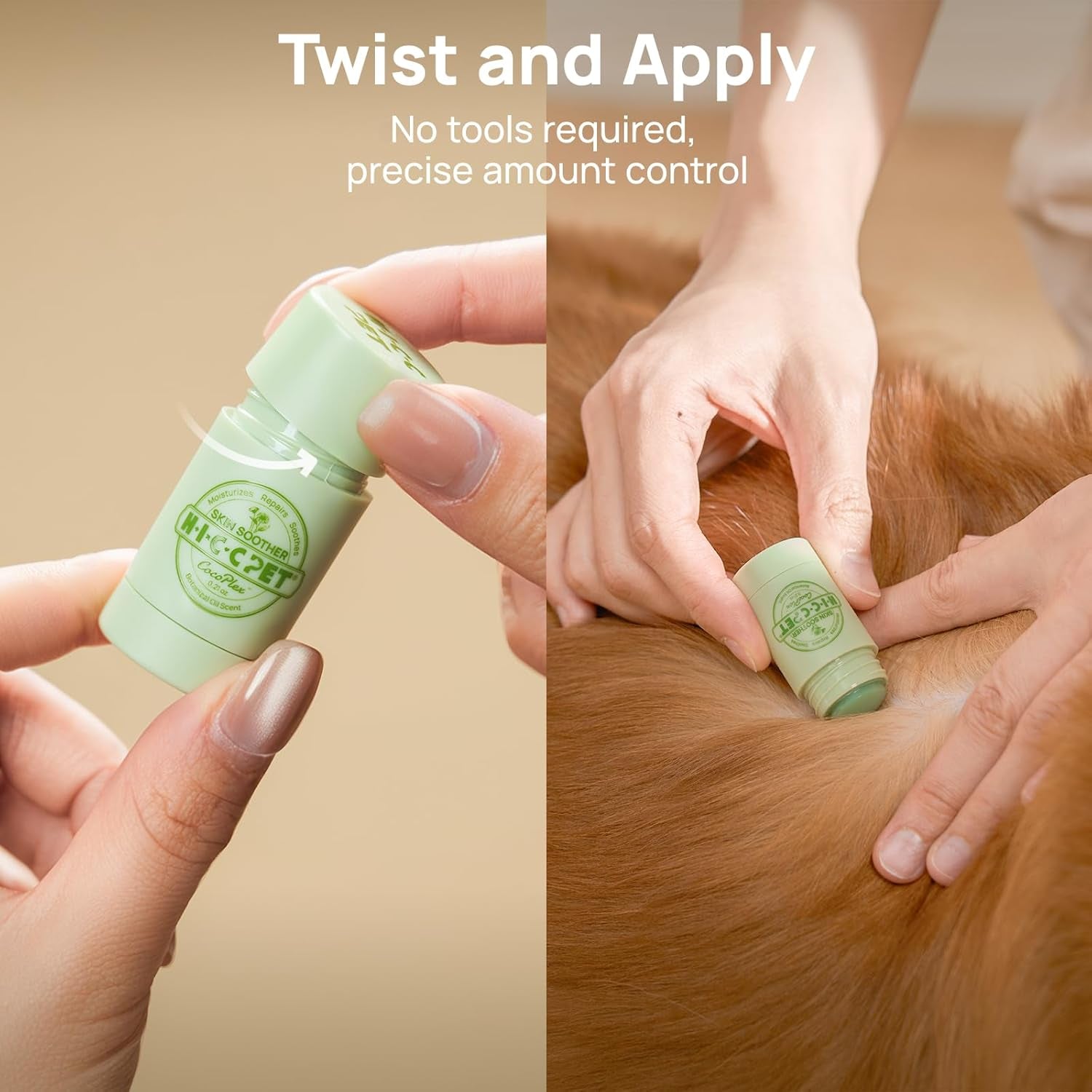 Skin Balm for Dogs & Cats - Soothes Itching and Irritation Skin & Prevents Infection, All-Natural Dog Moisturizer for Dry Itchy Skin, Lick-Safe Allergy & Hot Spot Treatment - 0.21Oz