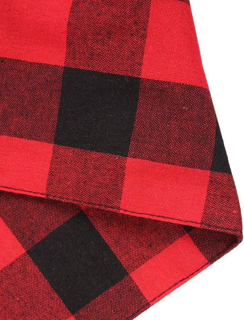 4 Pcs Dog Bandana Christmas Plaid Pet Triangle Scarf Accessories Bibs