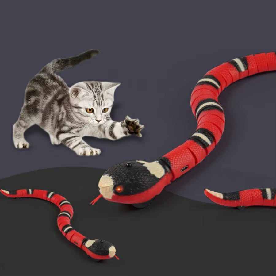 Smart Sensing Interactive Cat Toys for Indoor Cats; Automatic Obstacle Avoidance; Automatic Electronic Snake Cat Teaser Toys