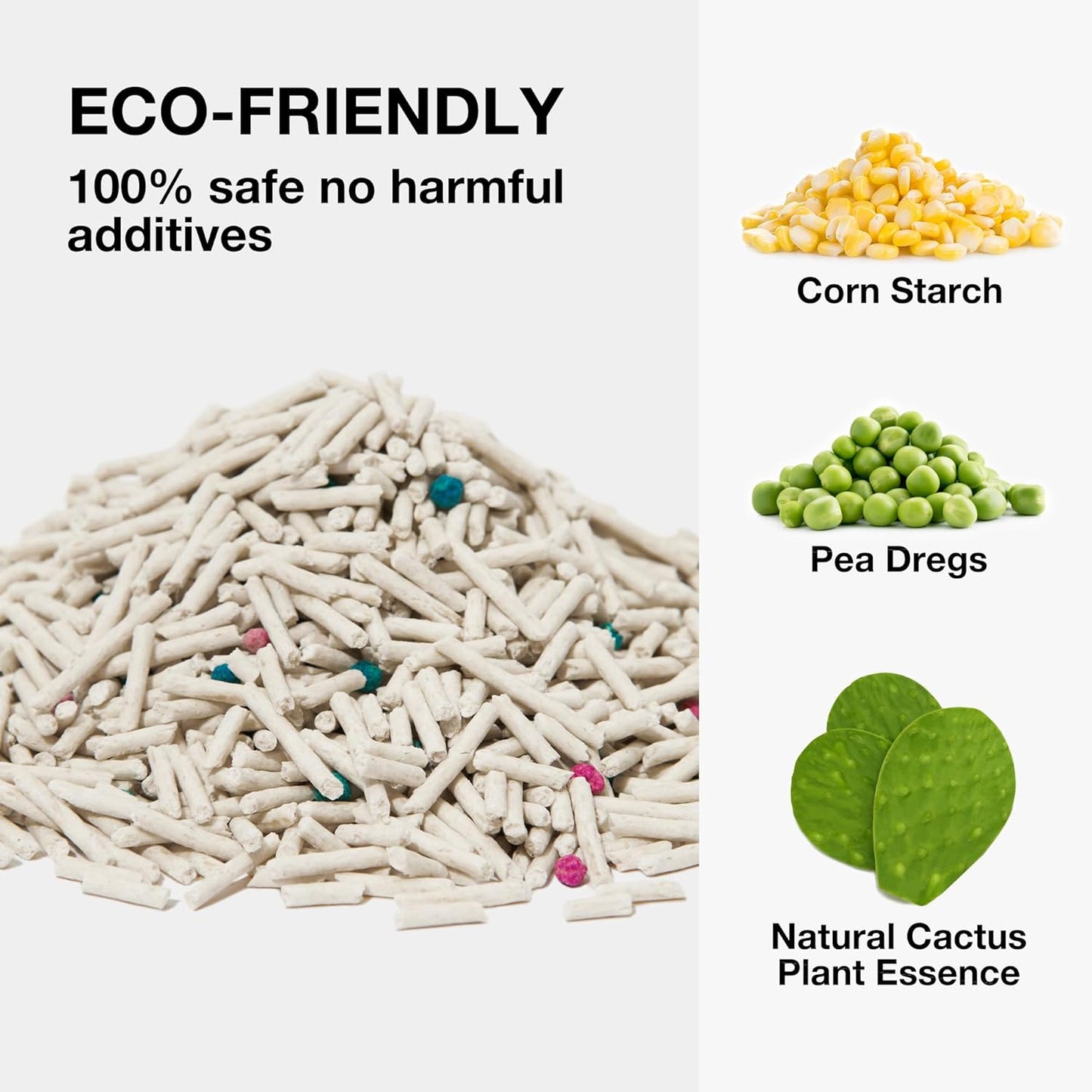 Tofu Cat Litter - Strong Clumping, Dust Free, Low Tracking, Flushable, Water Absorbent - Cactus (5.5Lb X 1Bag)
