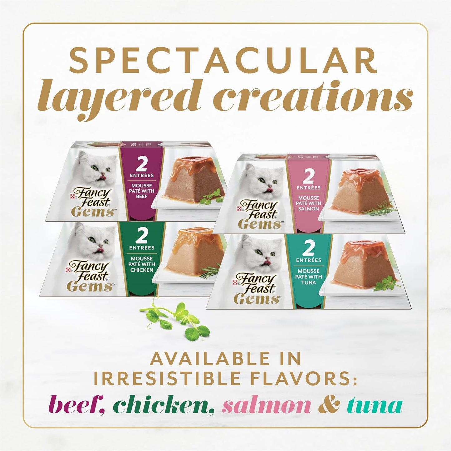 Gems Pate Cat Food Mousse with Tuna and a Halo of Savory Gravy Cat Food - (Pack of 8) 4 Oz. Boxes