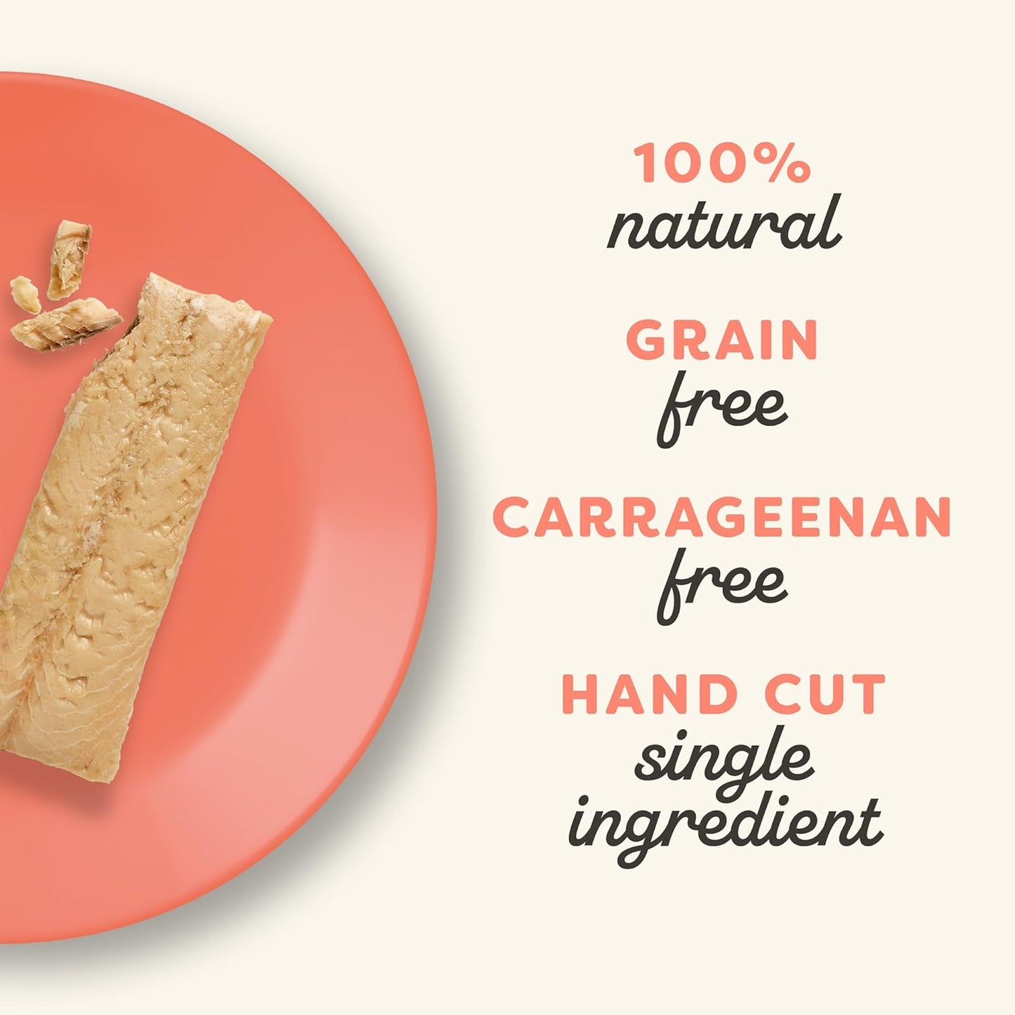 Natural Cat Treats, Grain-Free, Single Ingredient, Whole Protein Fillet, Healthy Snacks with No Artificial Additives (6 X 1.06Oz Whole Salmon Loin)