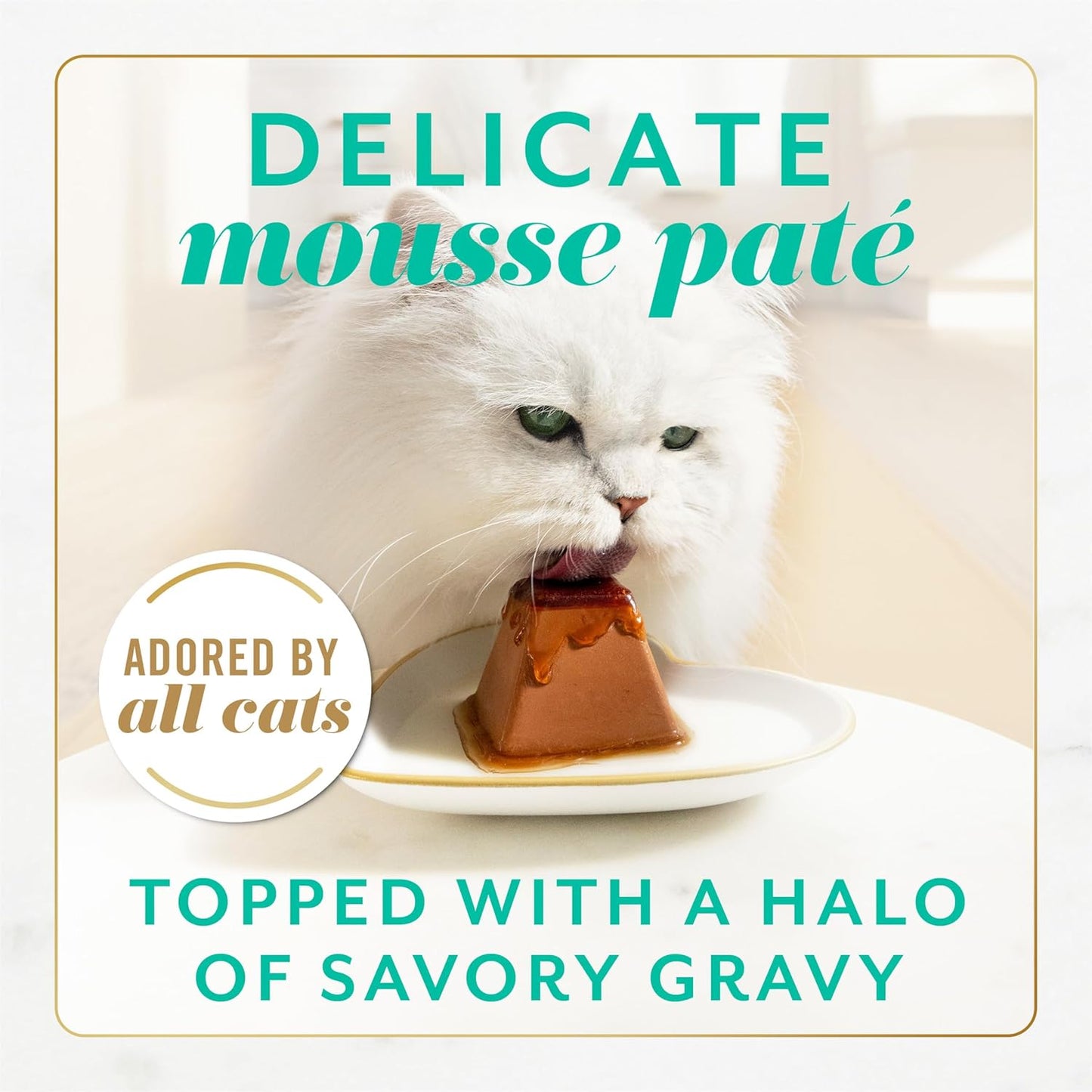 Gems Pate Cat Food Mousse with Tuna and a Halo of Savory Gravy Cat Food - (Pack of 8) 4 Oz. Boxes