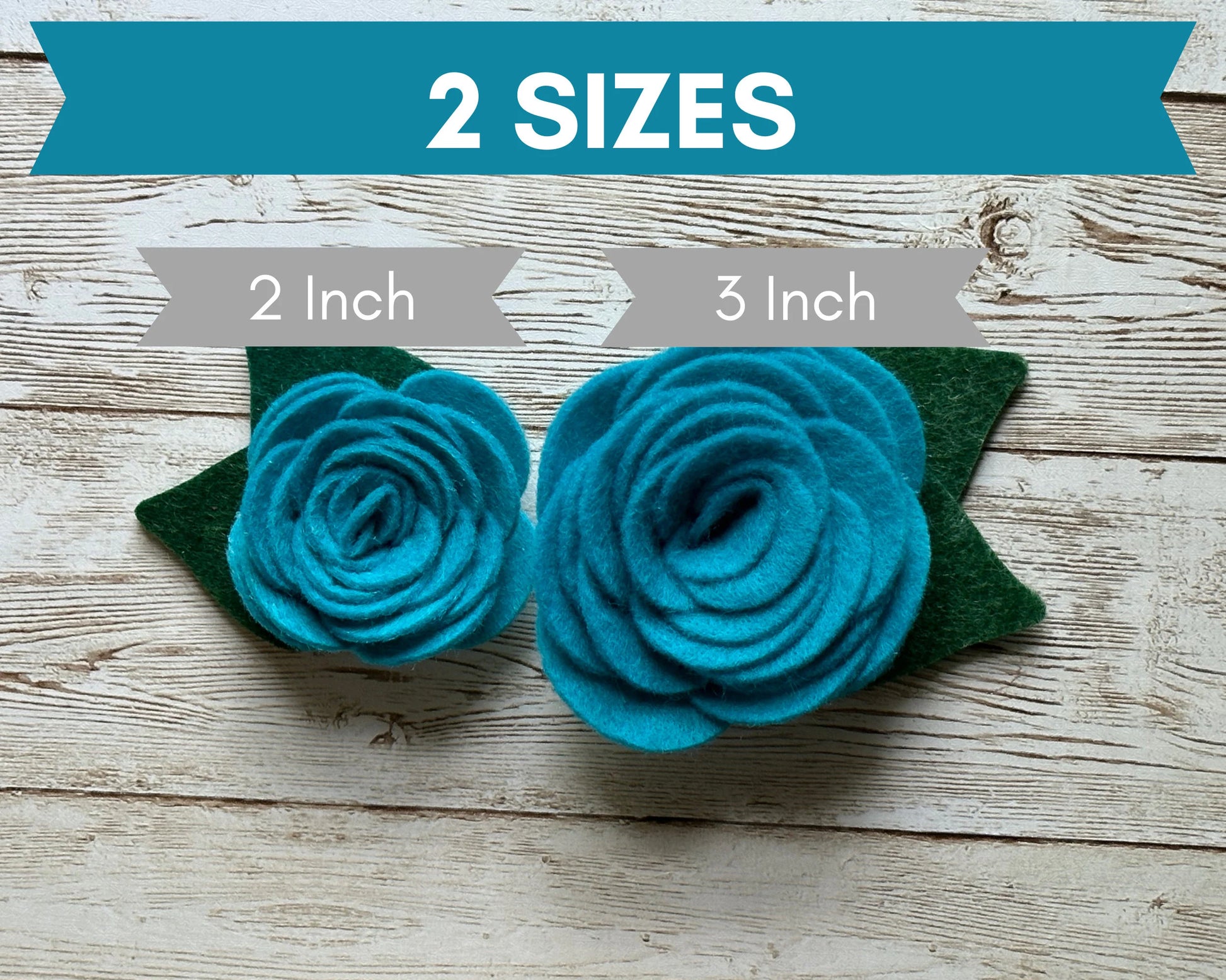 Dog or Cat Collar Flower- 2" or 3" Felt Dog/Cat Collar Flower Attachment -Removable Pet Collar Accessory-Kids,Wedding,Gift,Backpack,Multiuse