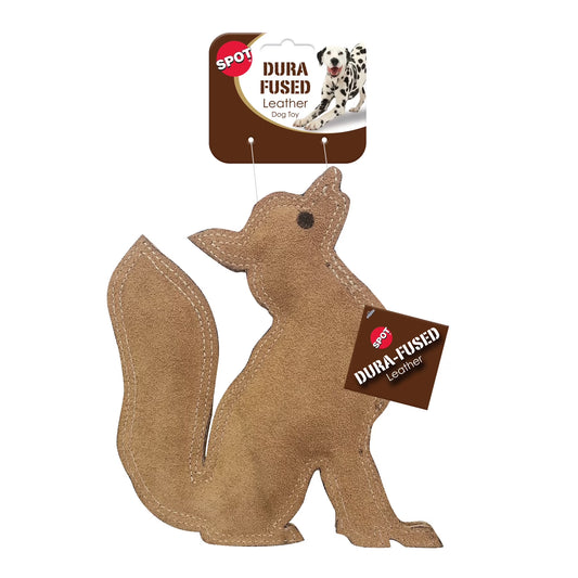 SPOT Dura-Fused Leather Fox Dog Toy – Durable Chew Toy with Squeaker for Small & Medium Dogs 🦊🐾