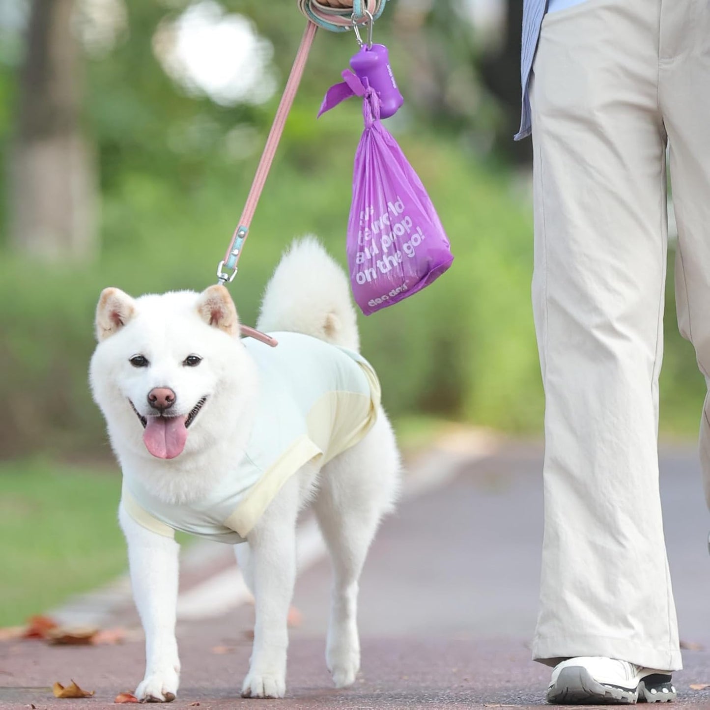 Dog Poop Bags with Handles 30 Rolls 360 Counts Big Sizes Leak Proof and Extra Thick Waste Bags Refill Rolls for Walking Small Medium Large Dogs Cats Litter Lavender Scented