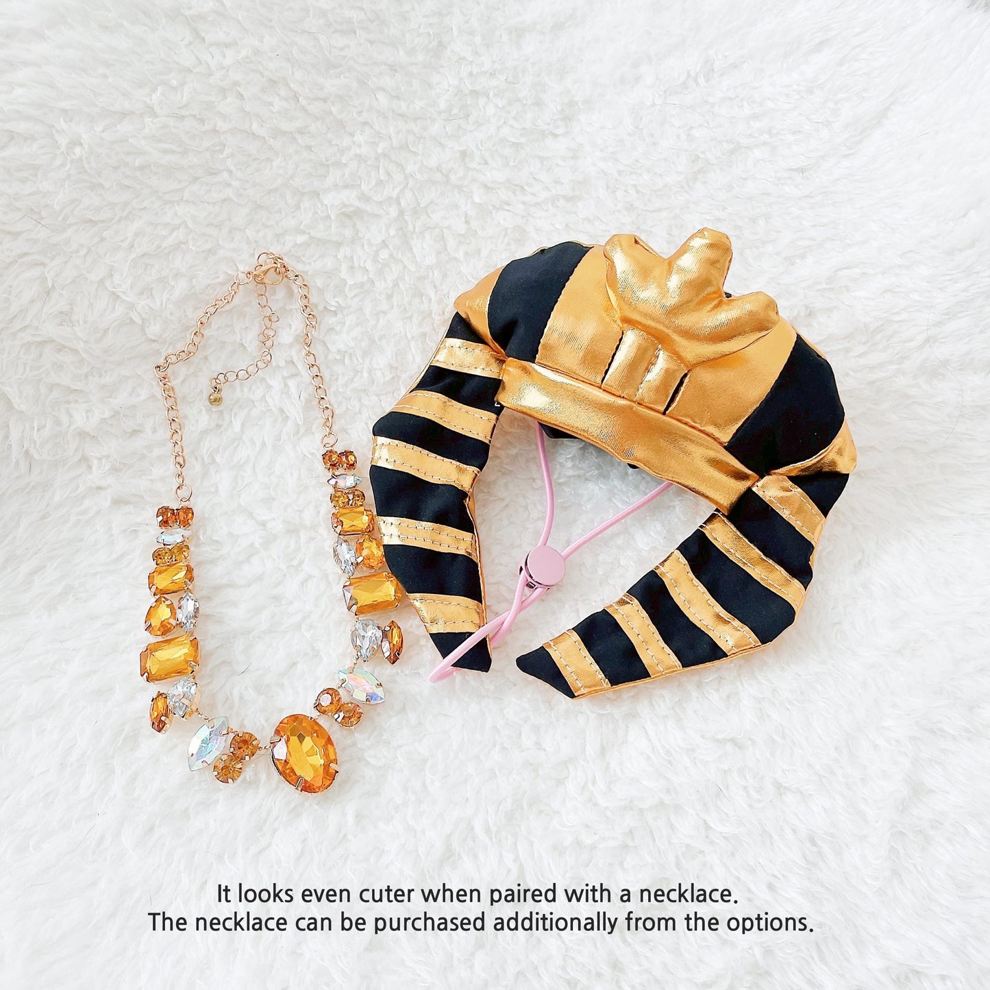 Egyptian King'S Headdress Pharaoh'S Crown Hat for Cat Dog Funny Halloween Costume Photoshoot Birthday Gifts for Pet Tiktok