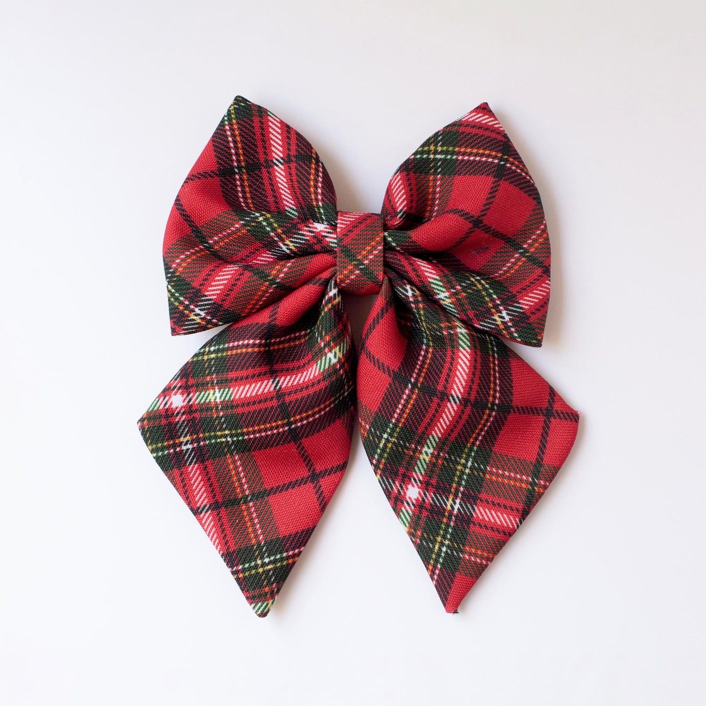 Christmas Plaid Dog Bow Red Plaid Pet Portrait Accessory Holiday Coquette Bow for Girls or Bowtie for Boys Family Photo with Pet