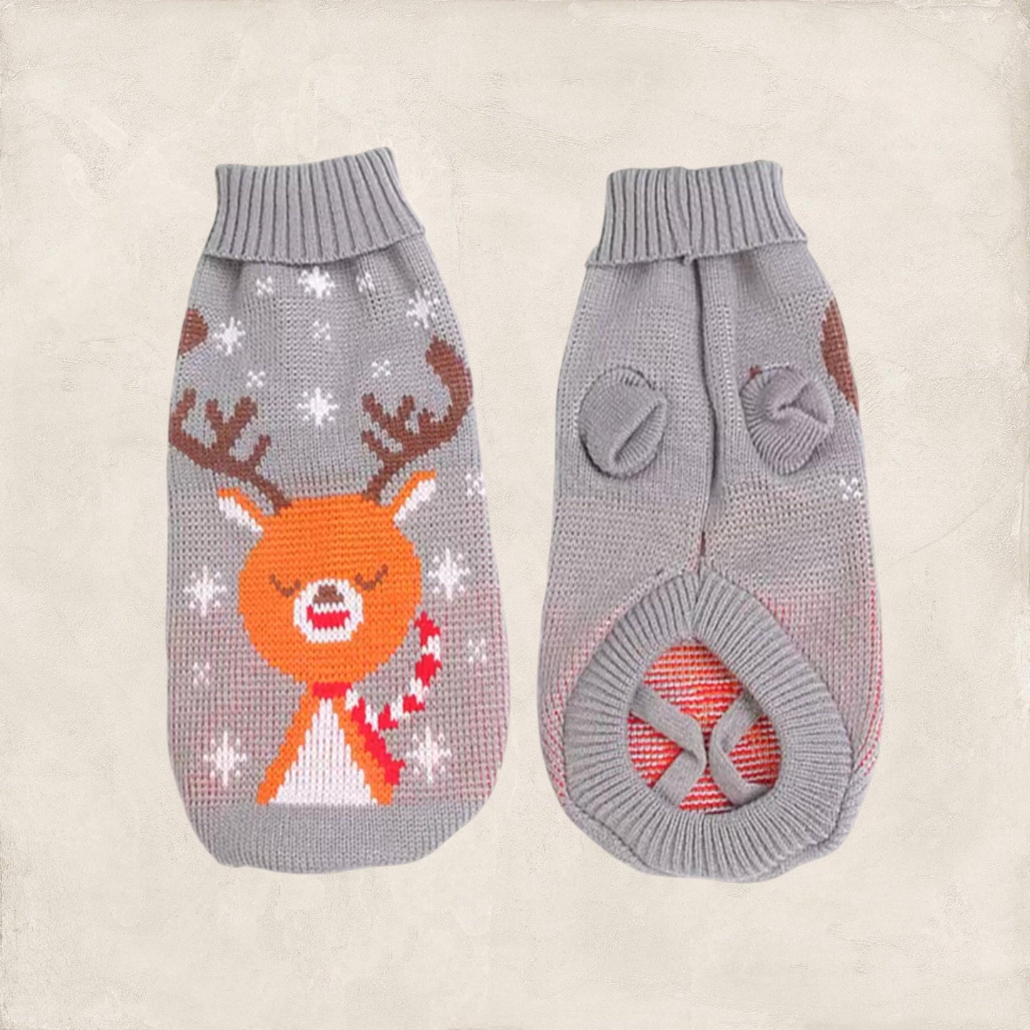 Christmas Ugly Dog Sweater, XS–2XL • Reindeer/Moose/Bones • Cozy Knit Pet Clothing • Winter Dog Apparel